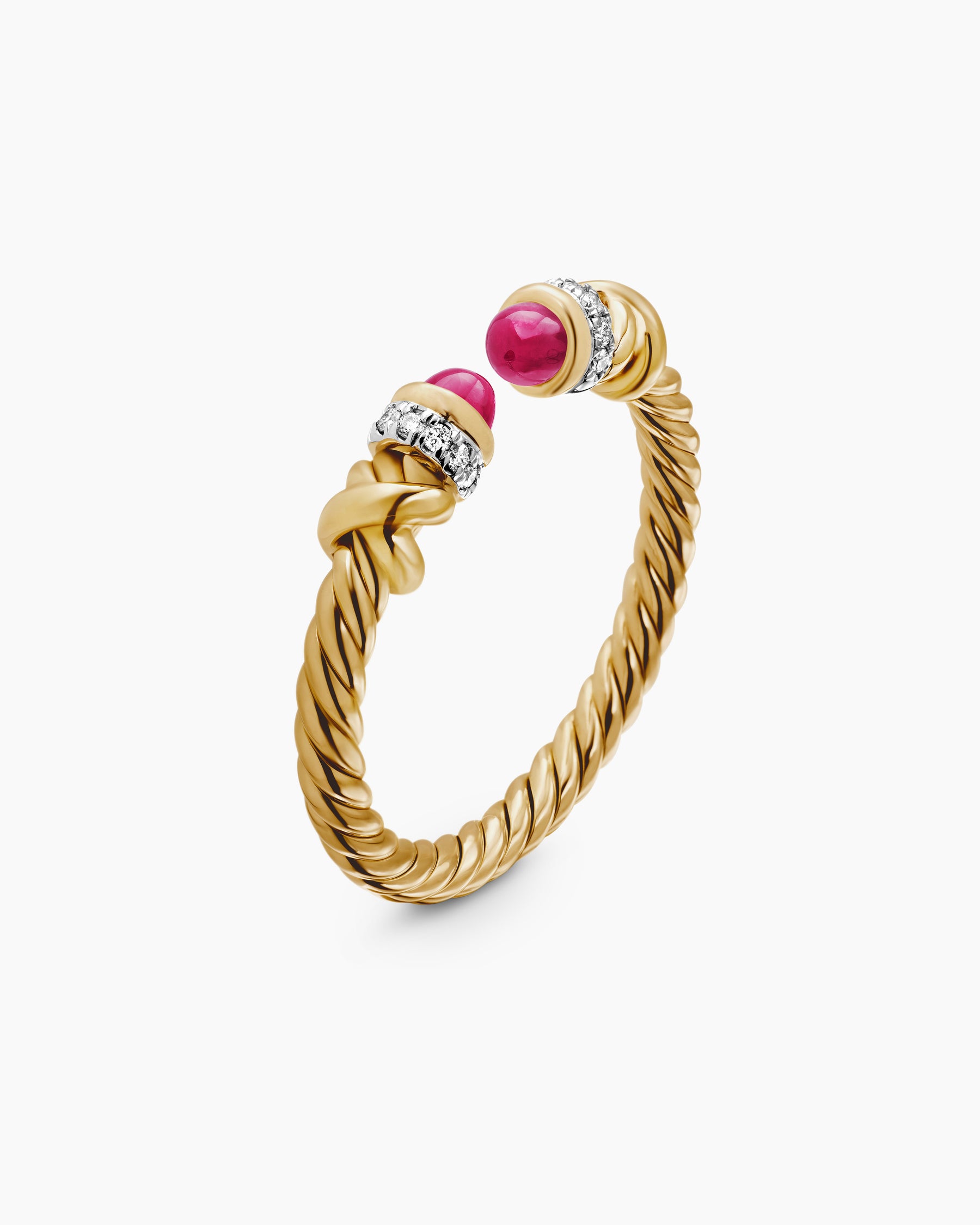 Petite Helena Ring in 18K Yellow Gold with Rubies and Diamonds, 2.5mm - Image 3