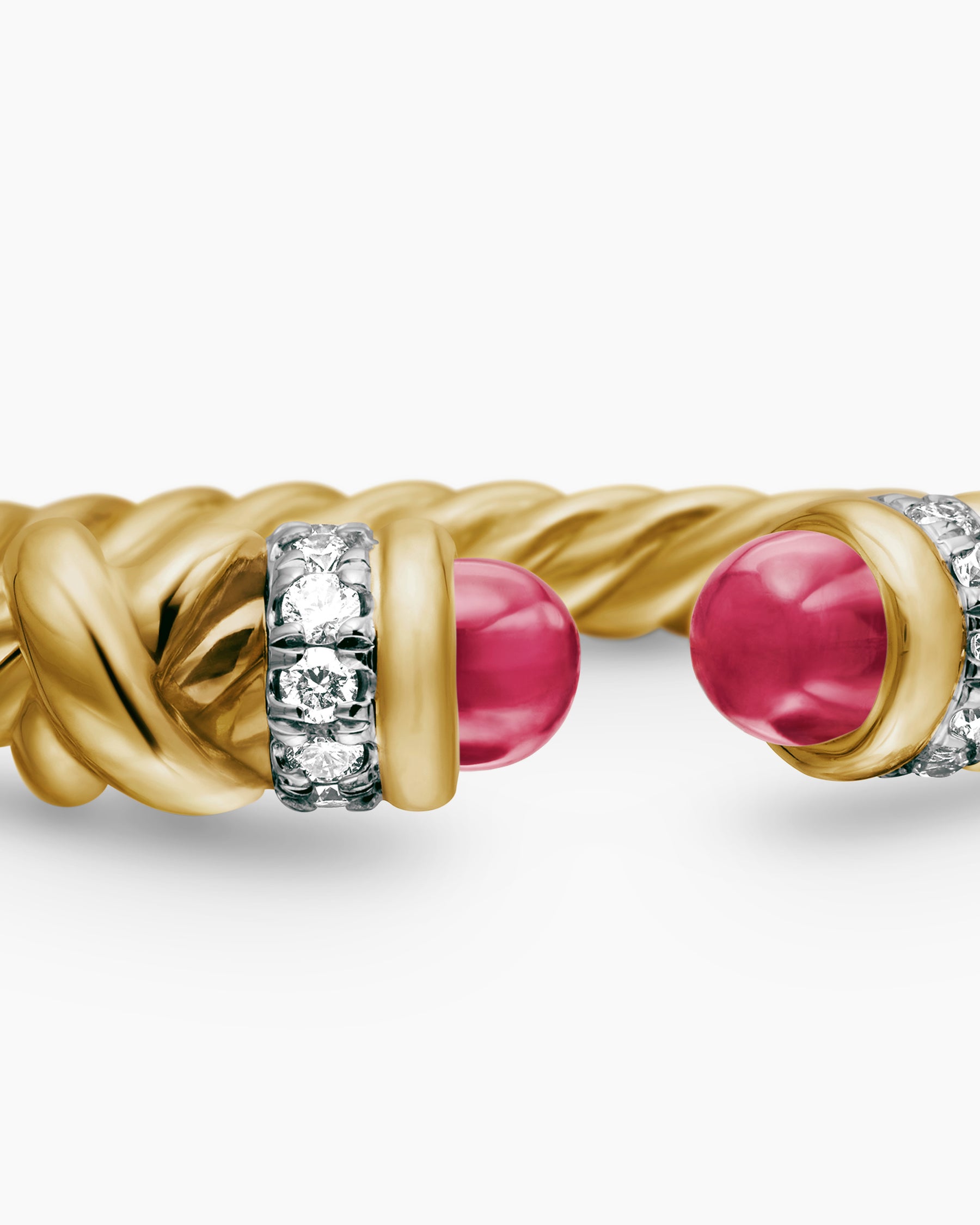 Petite Helena Ring in 18K Yellow Gold with Rubies and Diamonds, 2.5mm - Image 7