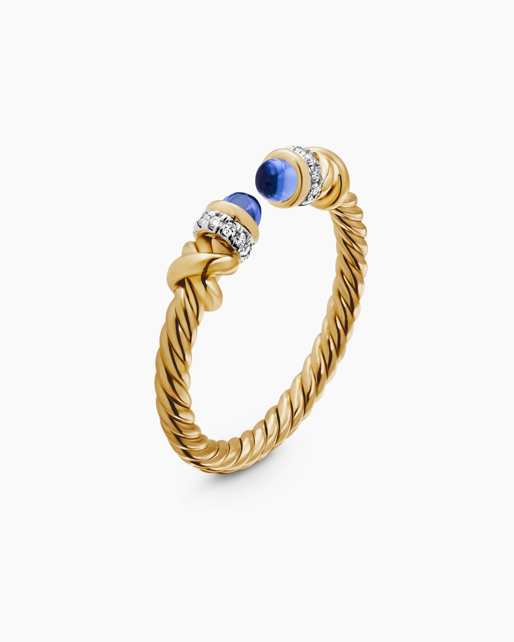 Petite Helena Ring in 18K Yellow Gold with Tanzanite and Diamonds, 2.5mm - Image 3