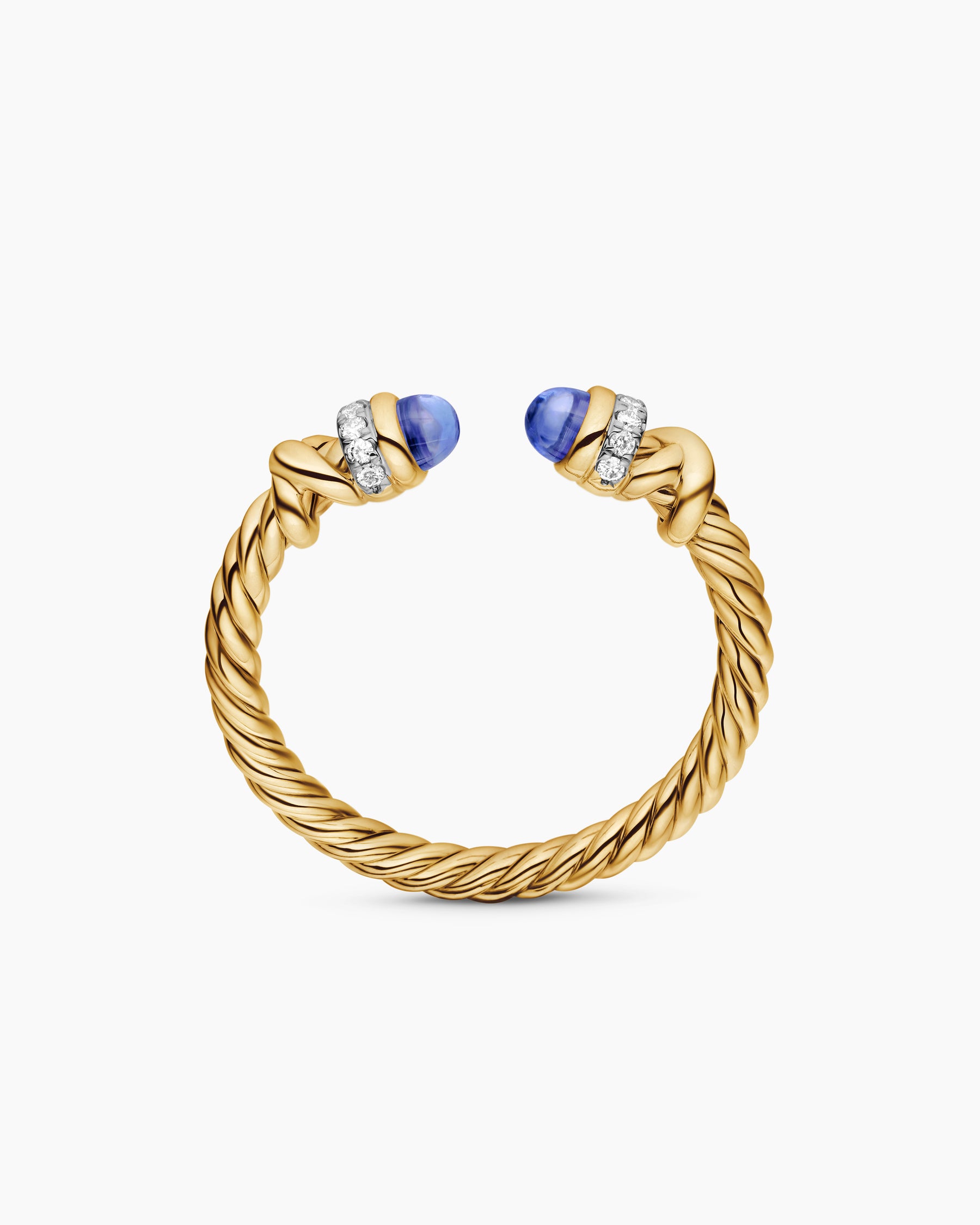 Petite Helena Ring in 18K Yellow Gold with Tanzanite and Diamonds, 2.5mm - Image 5