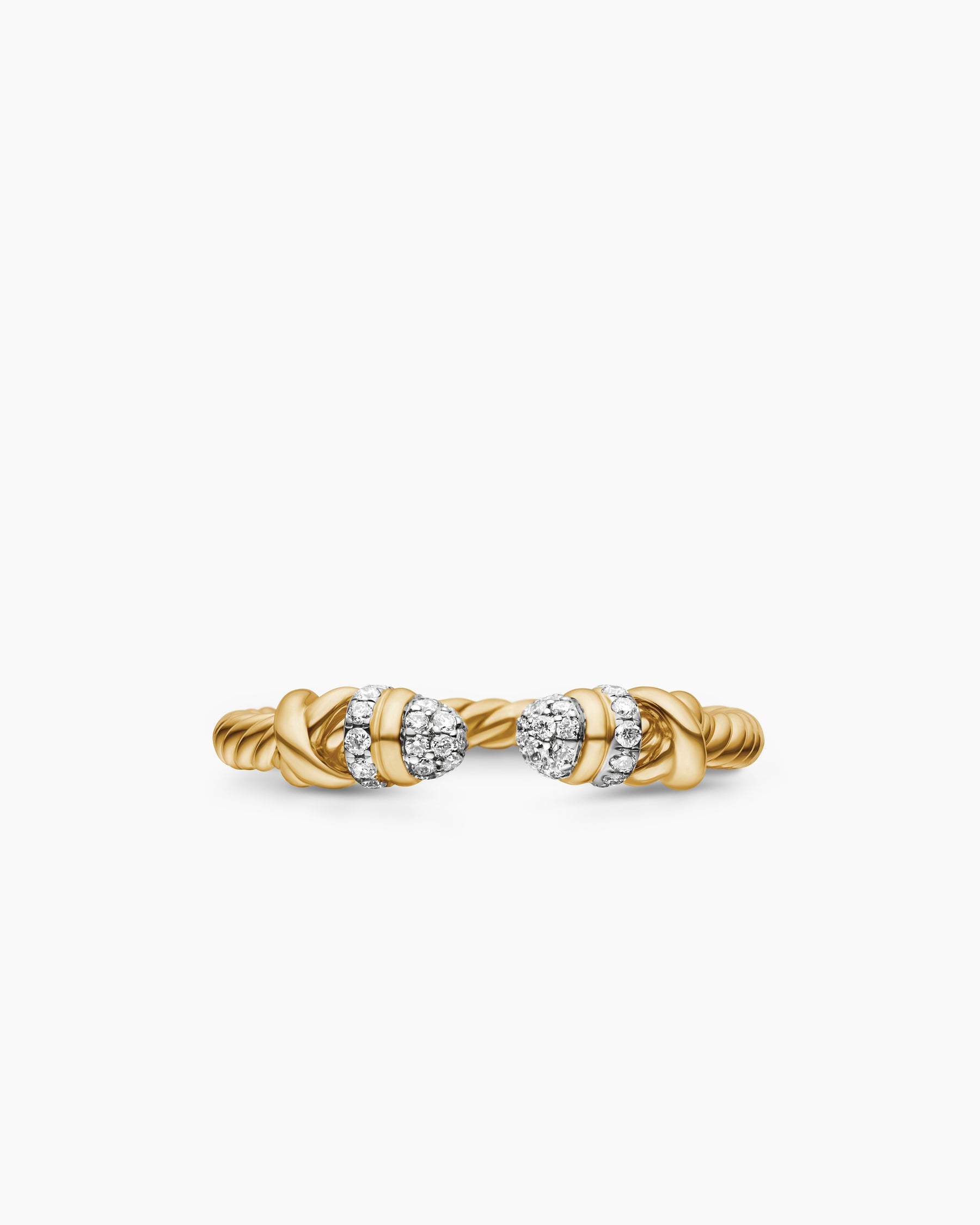 Petite Helena Open Ring in 18K Yellow Gold with Diamonds, 2.5mm - Image 4