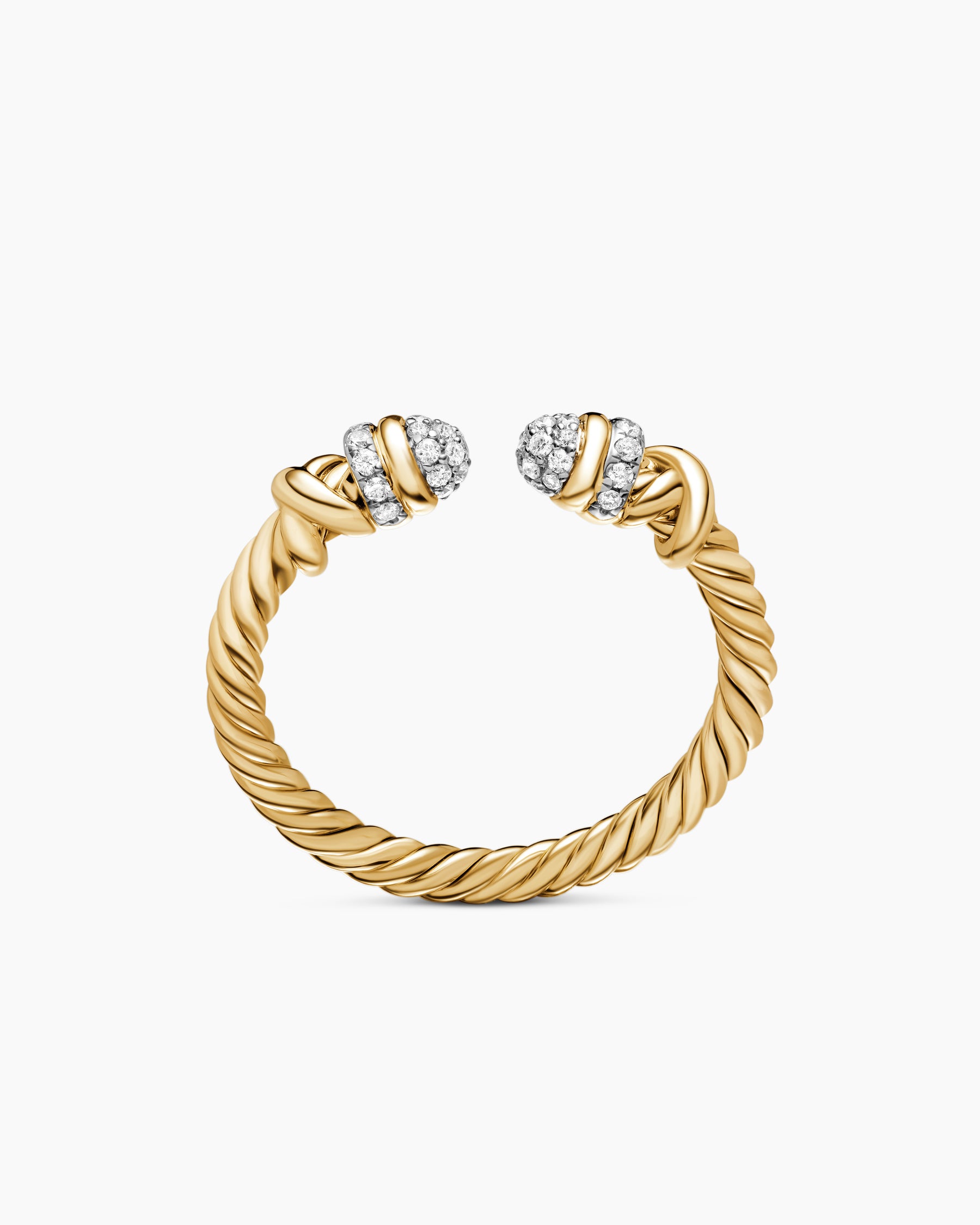 Petite Helena Open Ring in 18K Yellow Gold with Diamonds, 2.5mm - Image 5