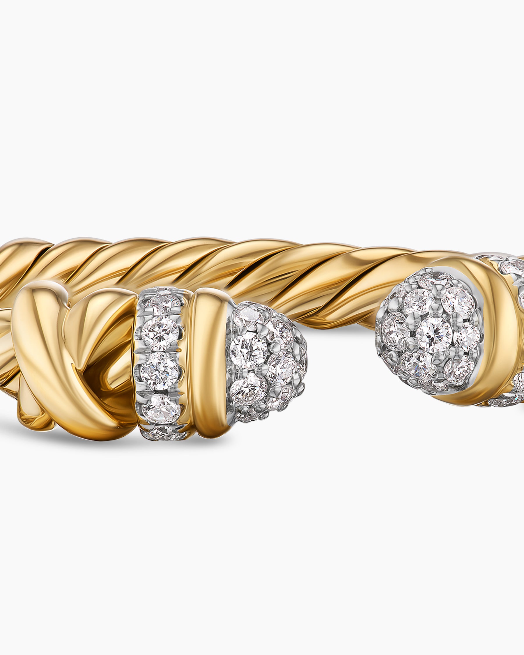 Petite Helena Open Ring in 18K Yellow Gold with Diamonds, 2.5mm - Image 7