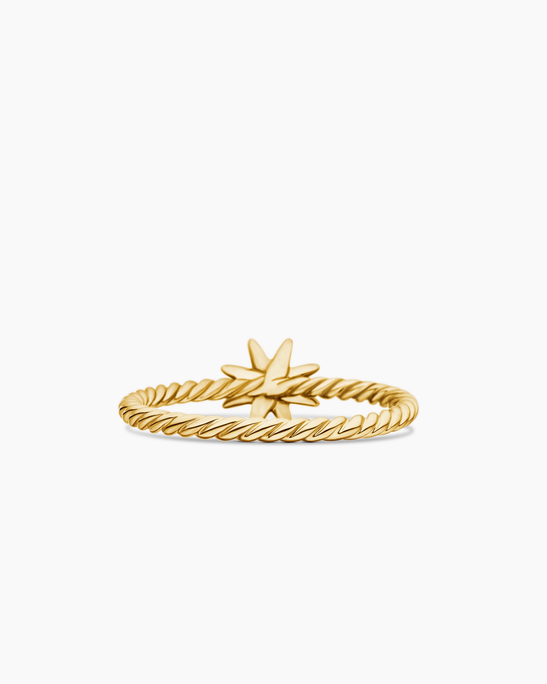 Petite Starburst Station Ring in 18K Yellow Gold with Diamonds, 7.5mm - Image 6