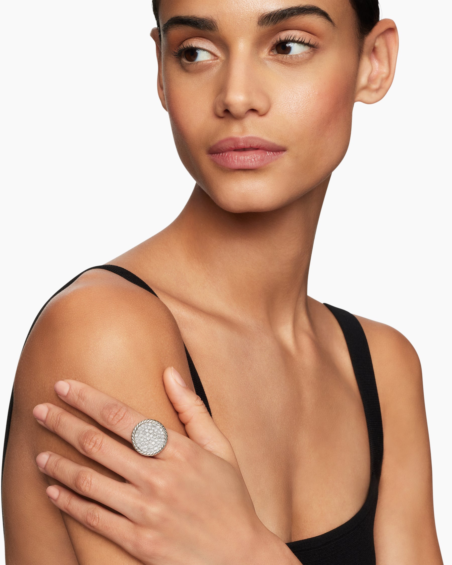 DY Elements Ring in Sterling Silver with Diamonds, 21.2mm - Image 2