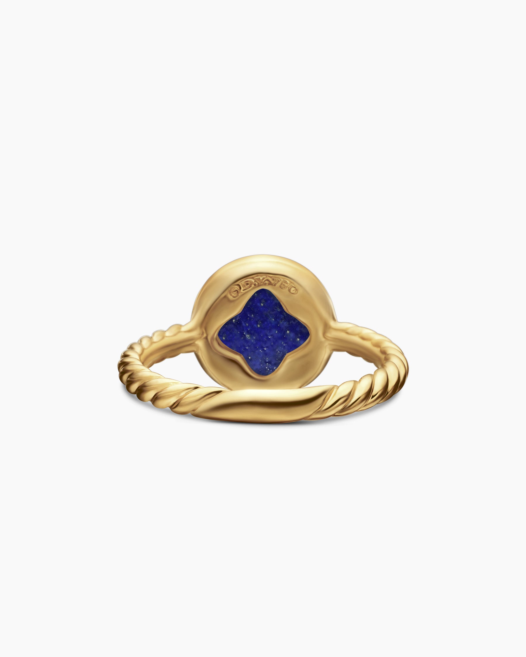 Petite DY Elements Ring in 18K Yellow Gold with Lapis and Diamonds, 11.3mm - Image 6