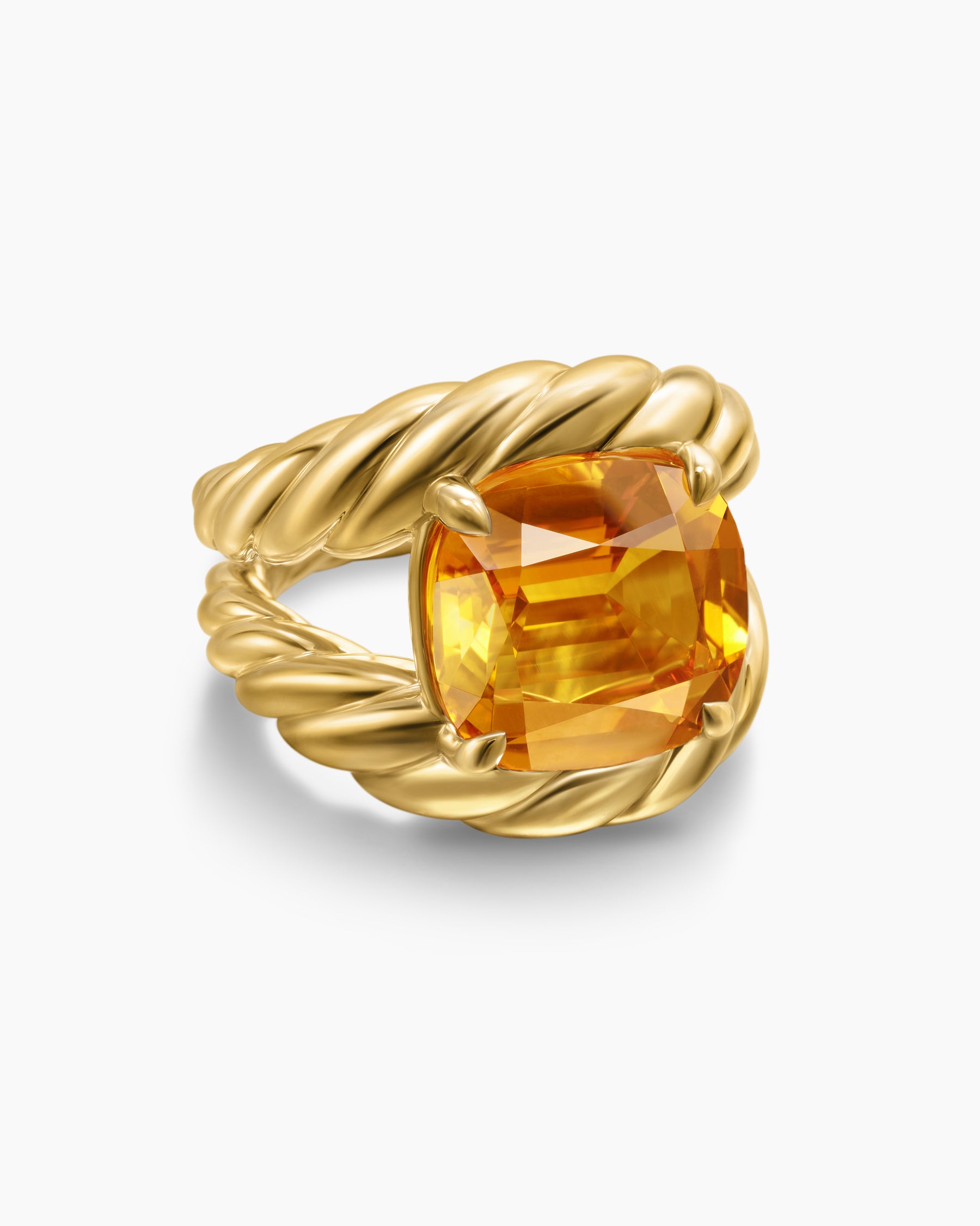 Marbella Ring in 18K Yellow Gold with Citrine, 20mm