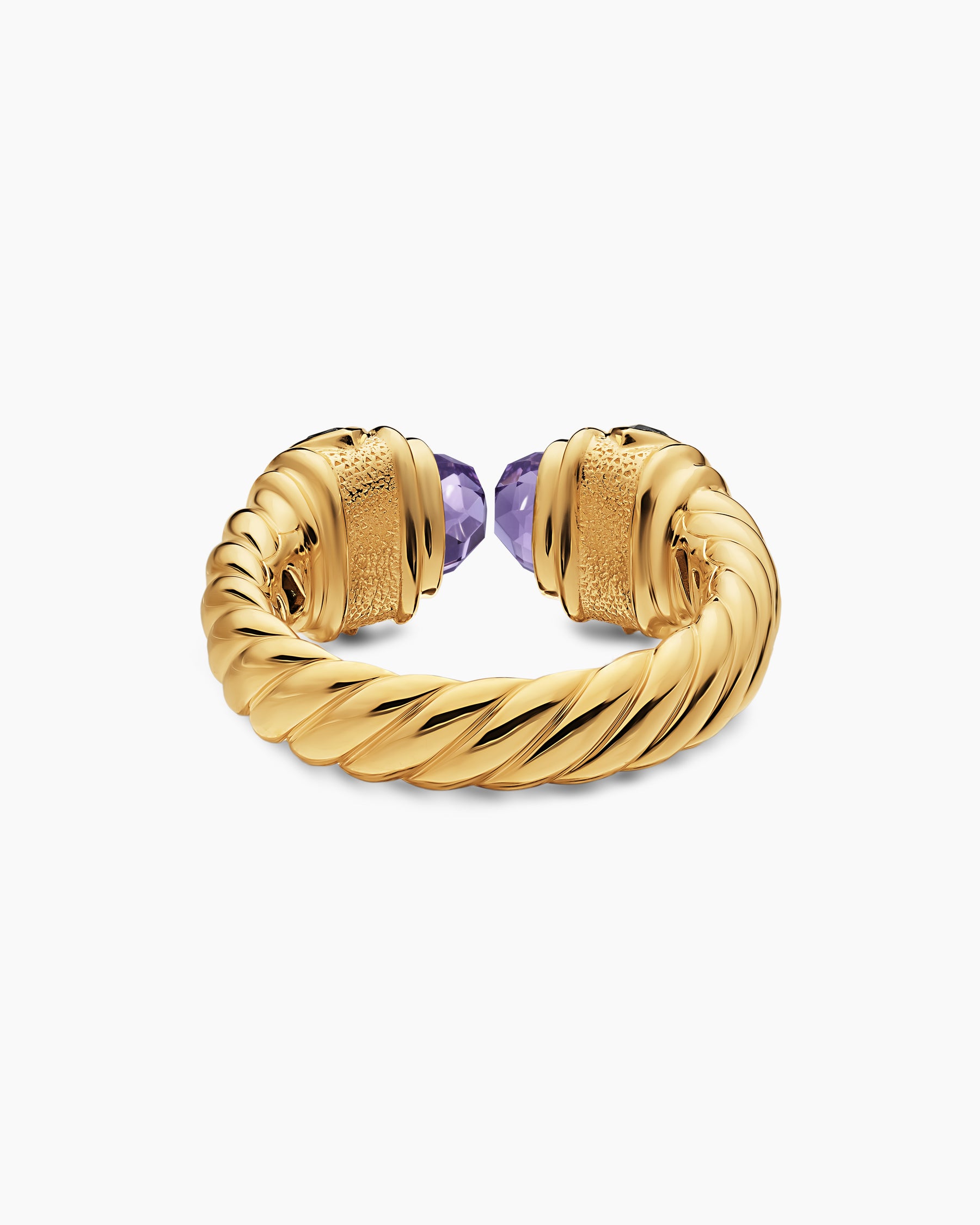 Renaissance Color Ring in 18K Yellow Gold with Amethyst, Pink Tourmaline and Tsavorites, 10mm - Image 6