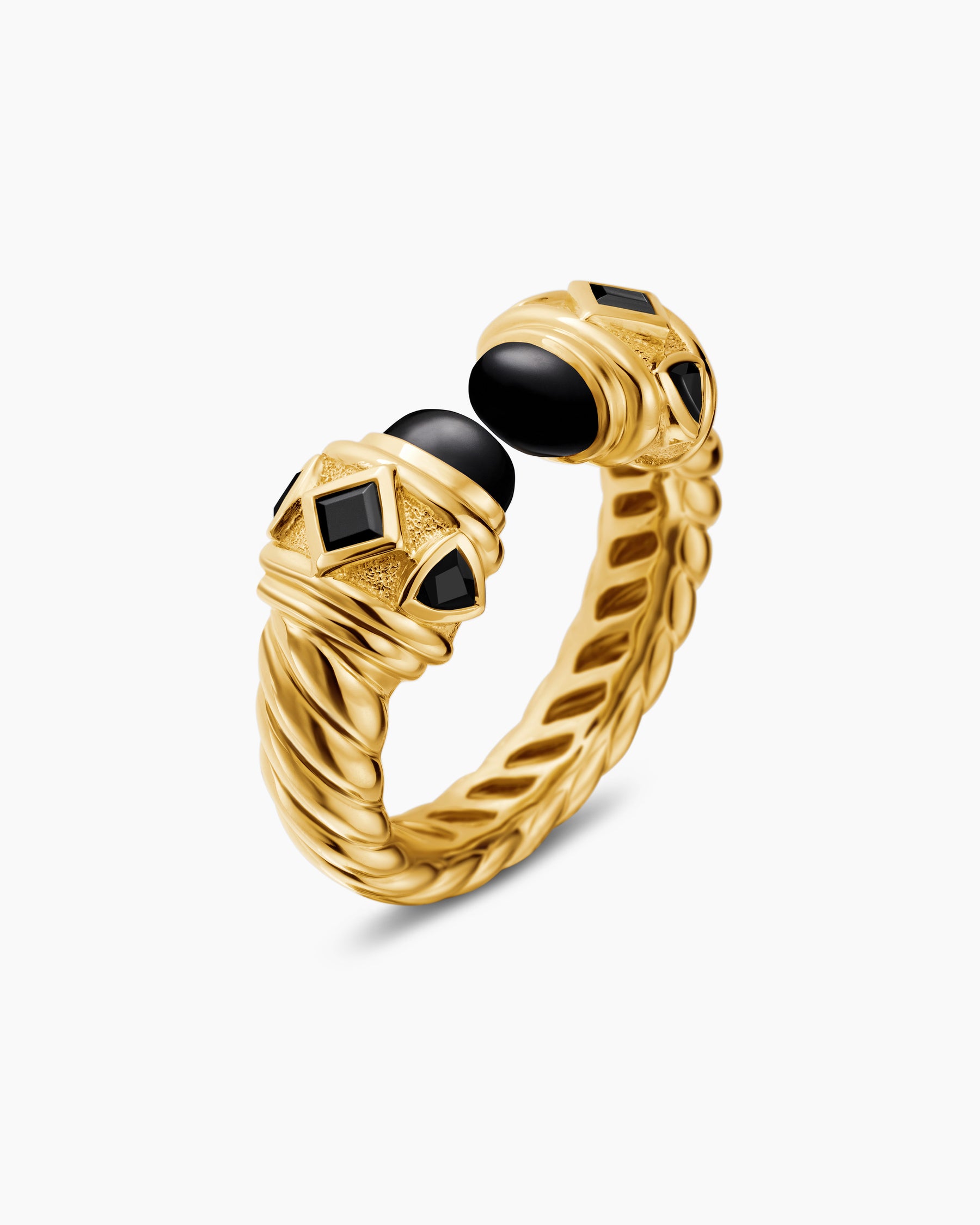 Renaissance Color Ring in 18K Yellow Gold with Black Onyx, 10mm - Image 3