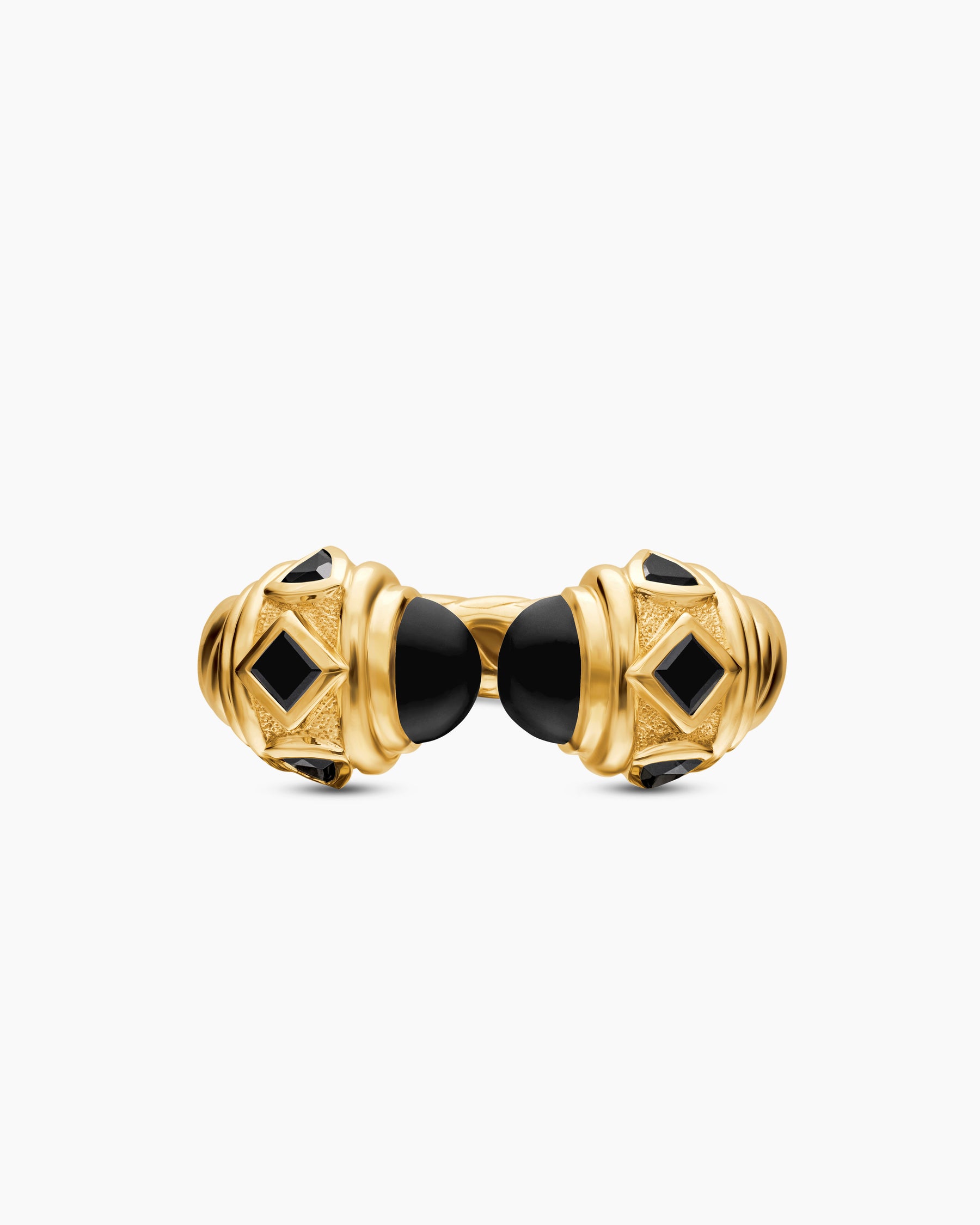 Renaissance Color Ring in 18K Yellow Gold with Black Onyx, 10mm - Image 4