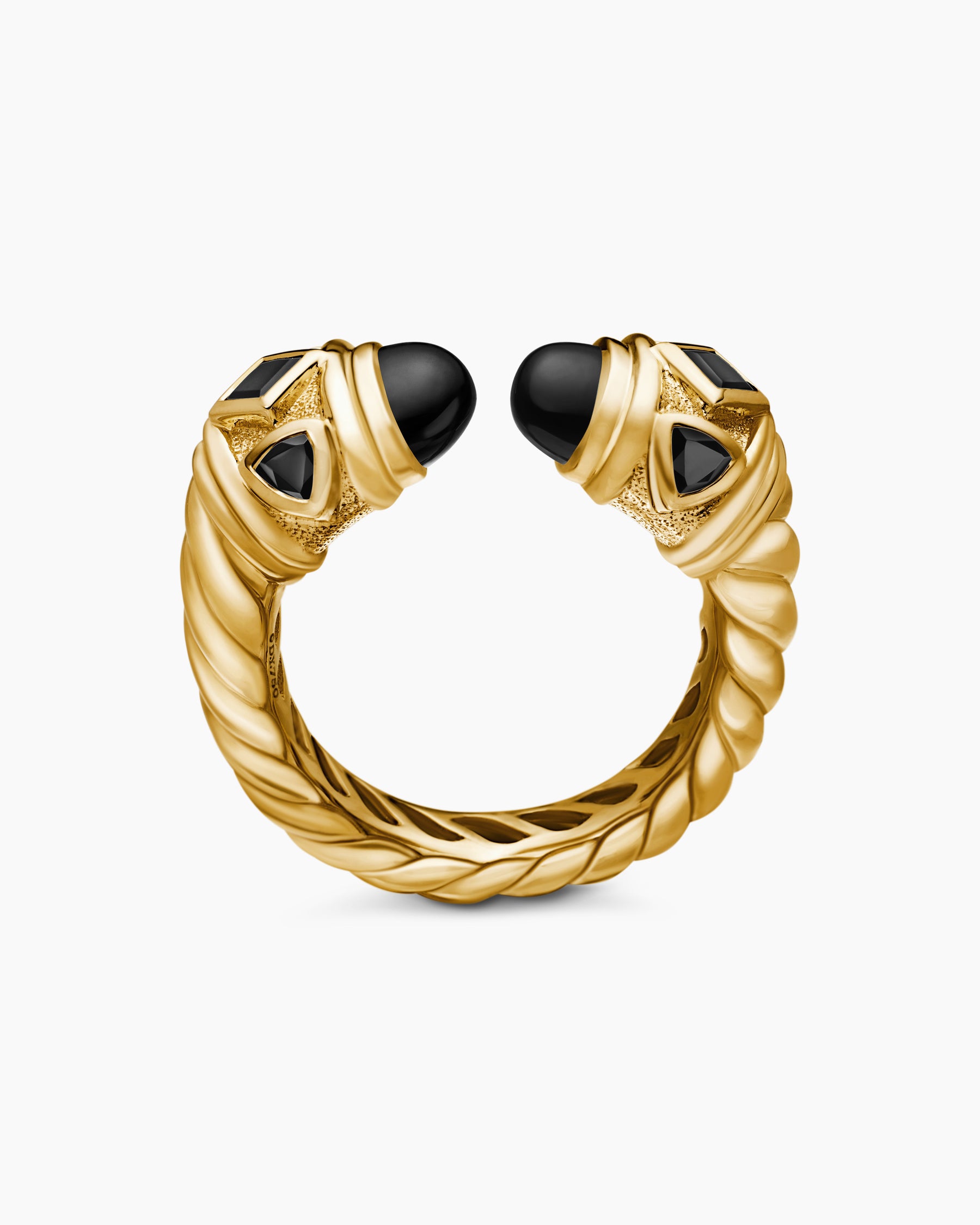 Renaissance Color Ring in 18K Yellow Gold with Black Onyx, 10mm - Image 5