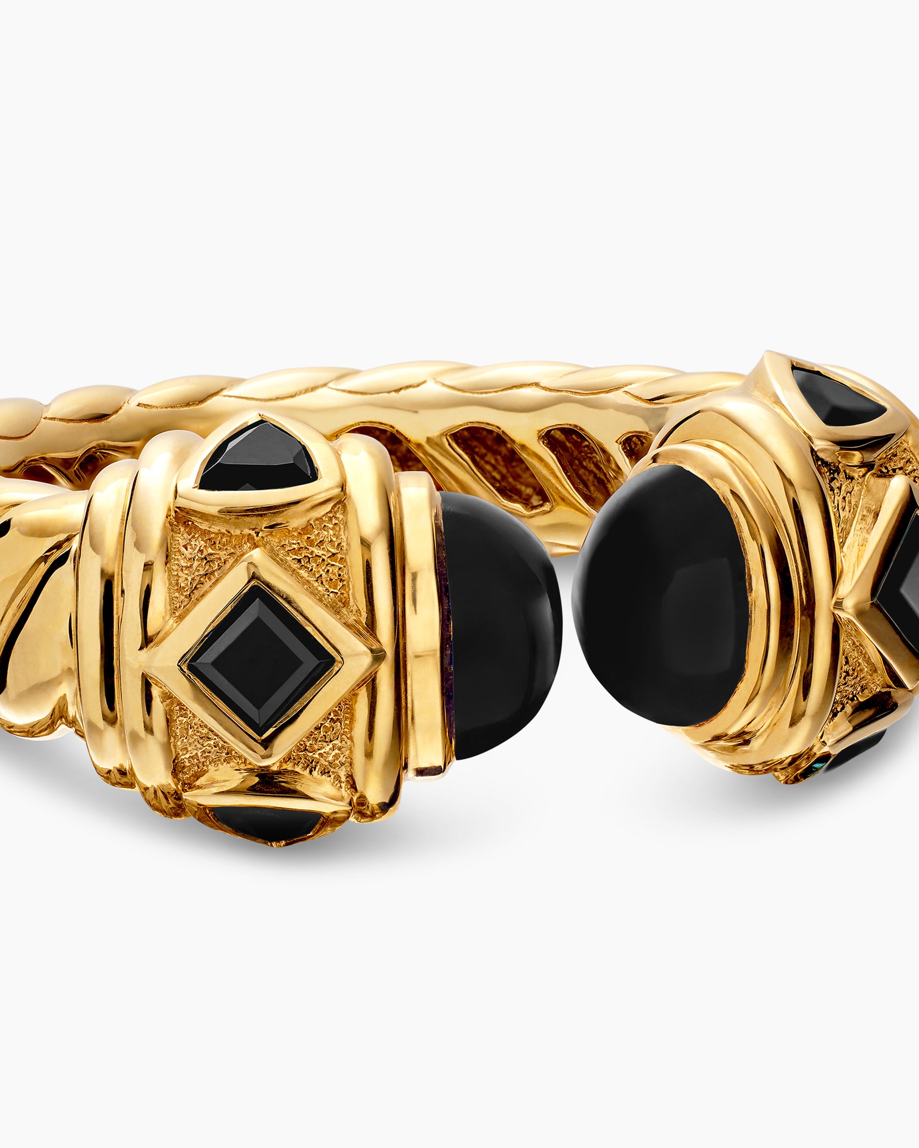 Renaissance Color Ring in 18K Yellow Gold with Black Onyx, 10mm - Image 7