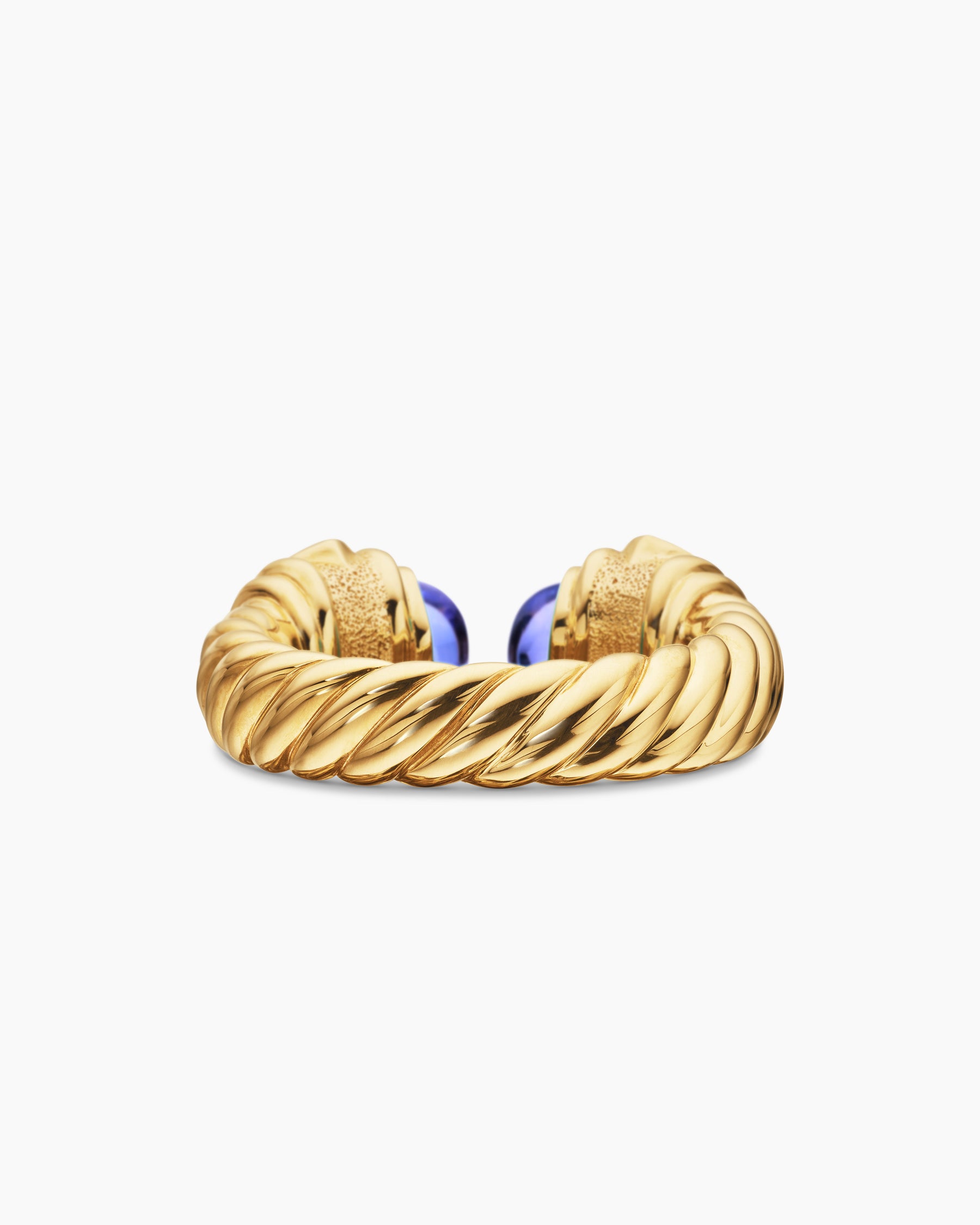 Renaissance Color Ring in 18K Yellow Gold with Tanzanite and Tsavorites, 10mm - Image 6