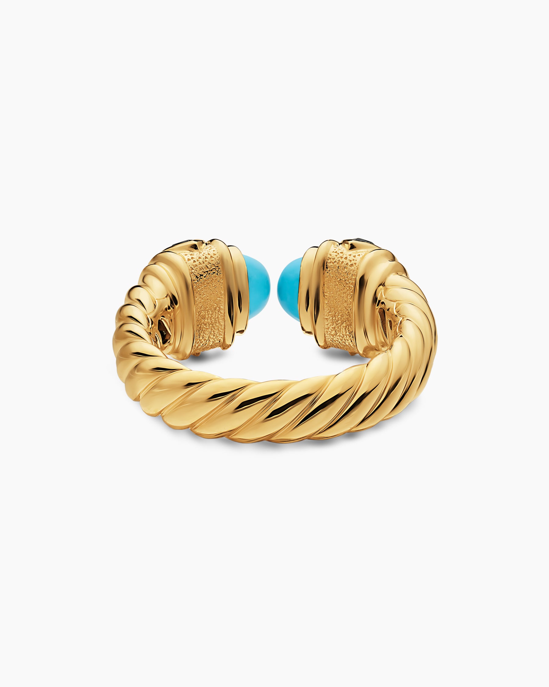Renaissance Color Ring in 18K Yellow Gold with Turquoise, Tsavorite and Tanzanite, 10mm - Image 6