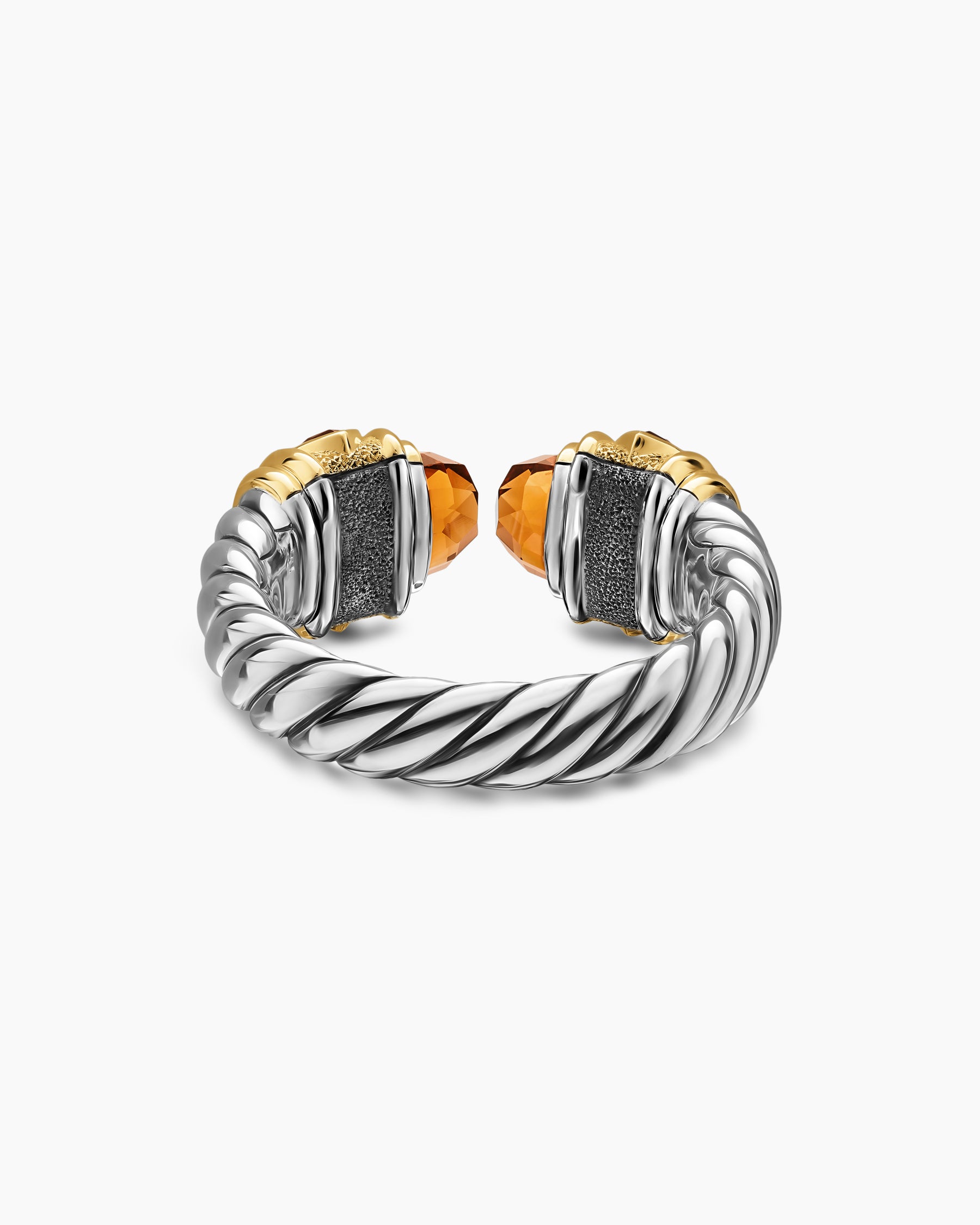 Renaissance Color Ring in Sterling Silver with 14K Yellow Gold, Madeira Citrine, Tanzanite and Rhodolite Garnet, 10mm - Image 6