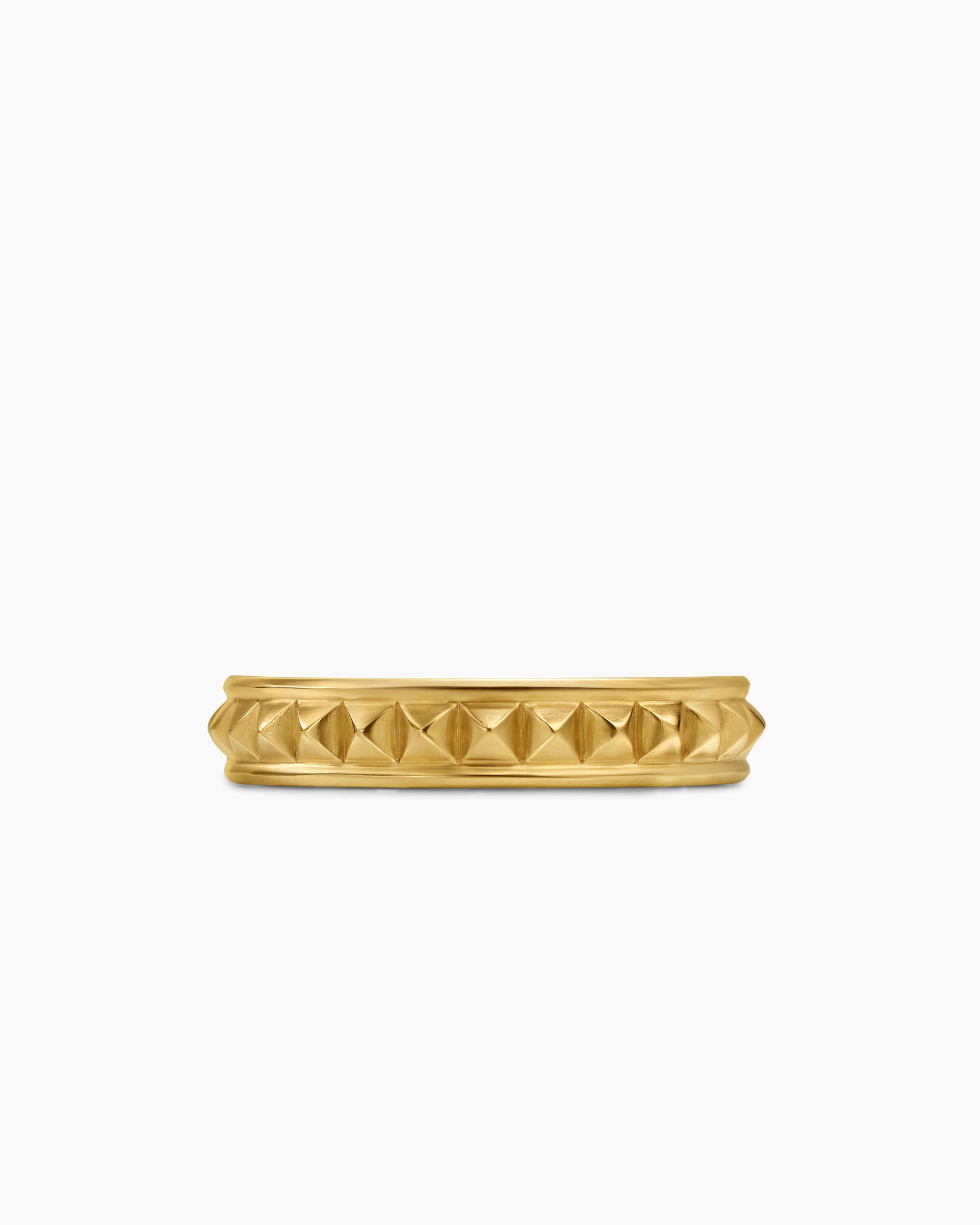 Pyramid Band Ring in 18K Yellow Gold, 4mm - Image 4