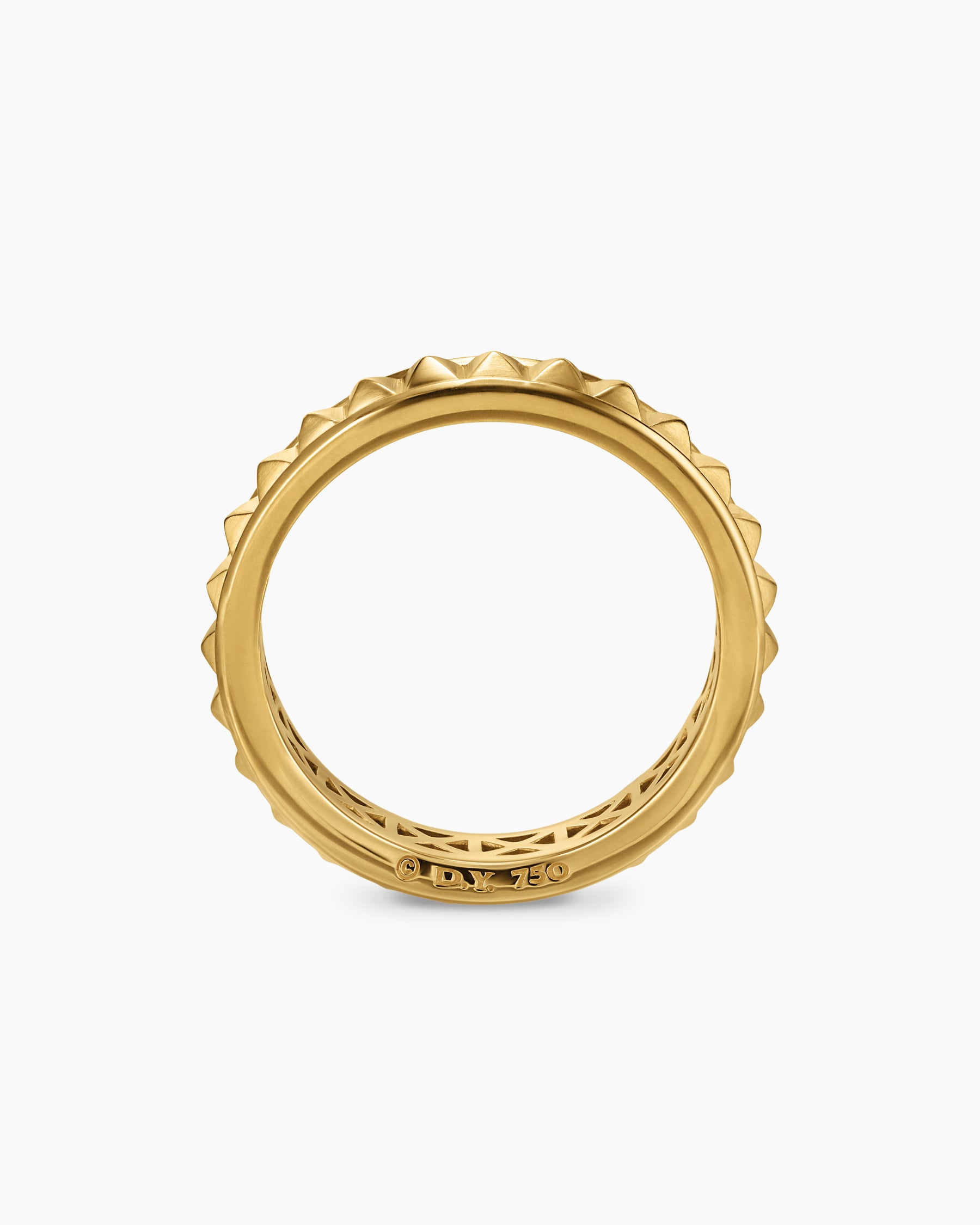 Pyramid Band Ring in 18K Yellow Gold, 4mm - Image 5