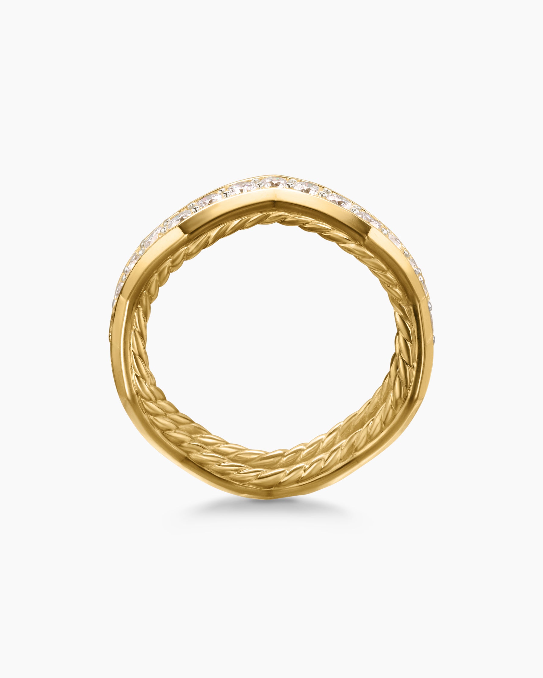 Zig Zag Stax Ring in 18K Yellow Gold with Diamonds, 5mm - Image 4