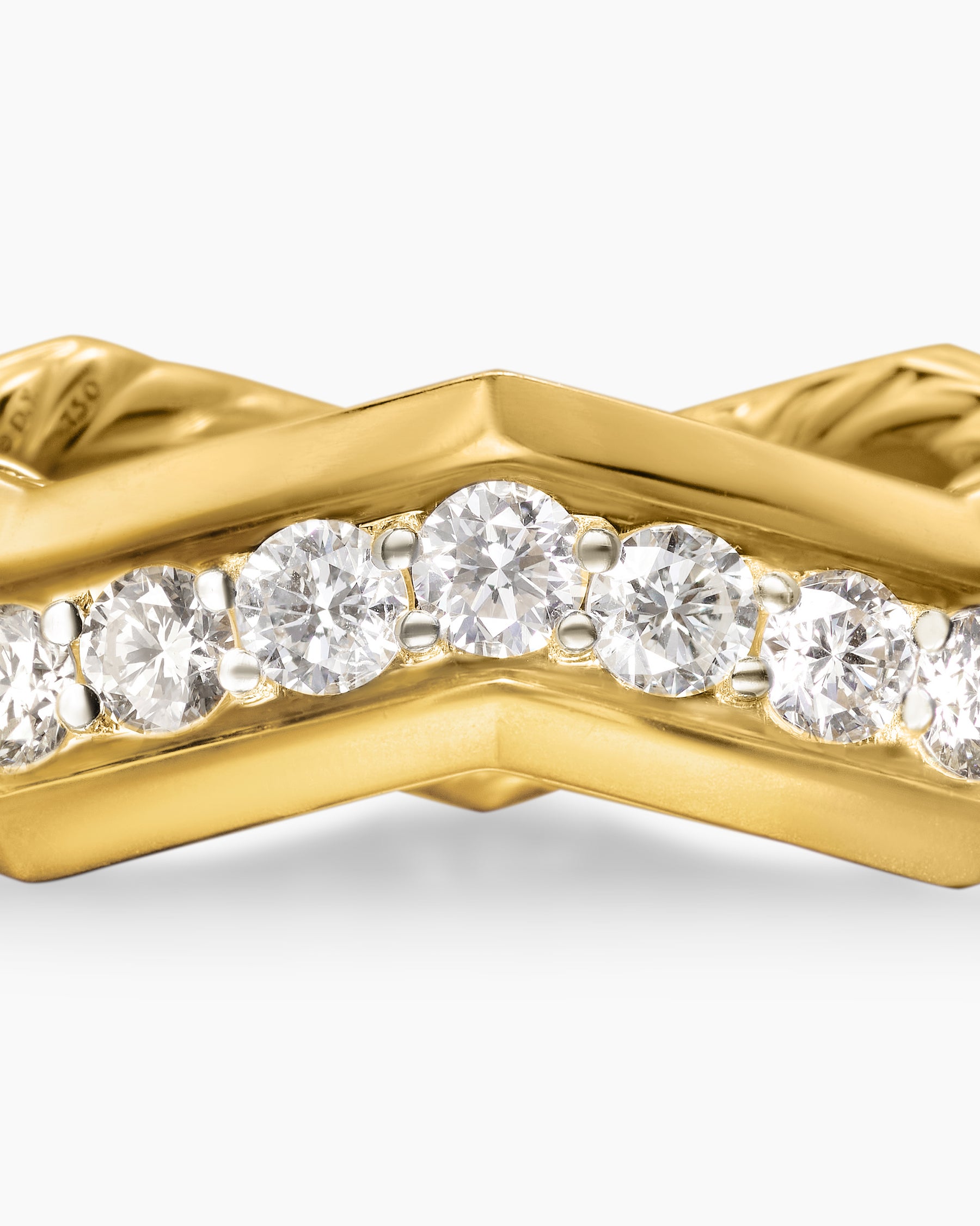 Zig Zag Stax Ring in 18K Yellow Gold with Diamonds, 5mm - Image 5