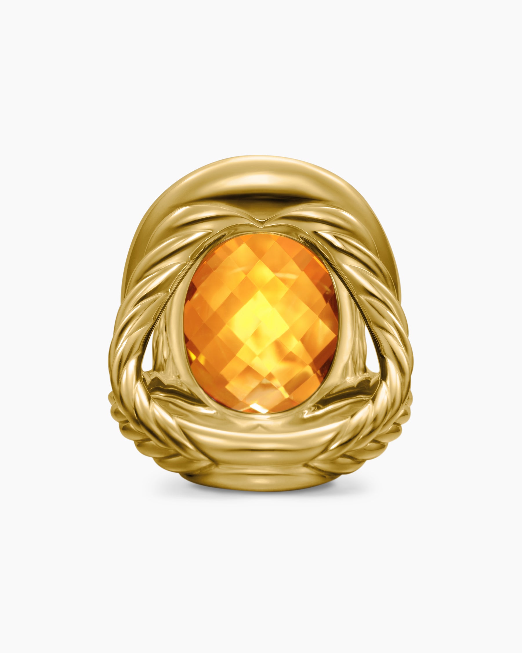 Albion Oval Ring in 18K Yellow Gold with Citrine and Diamonds, 21mm - Image 6