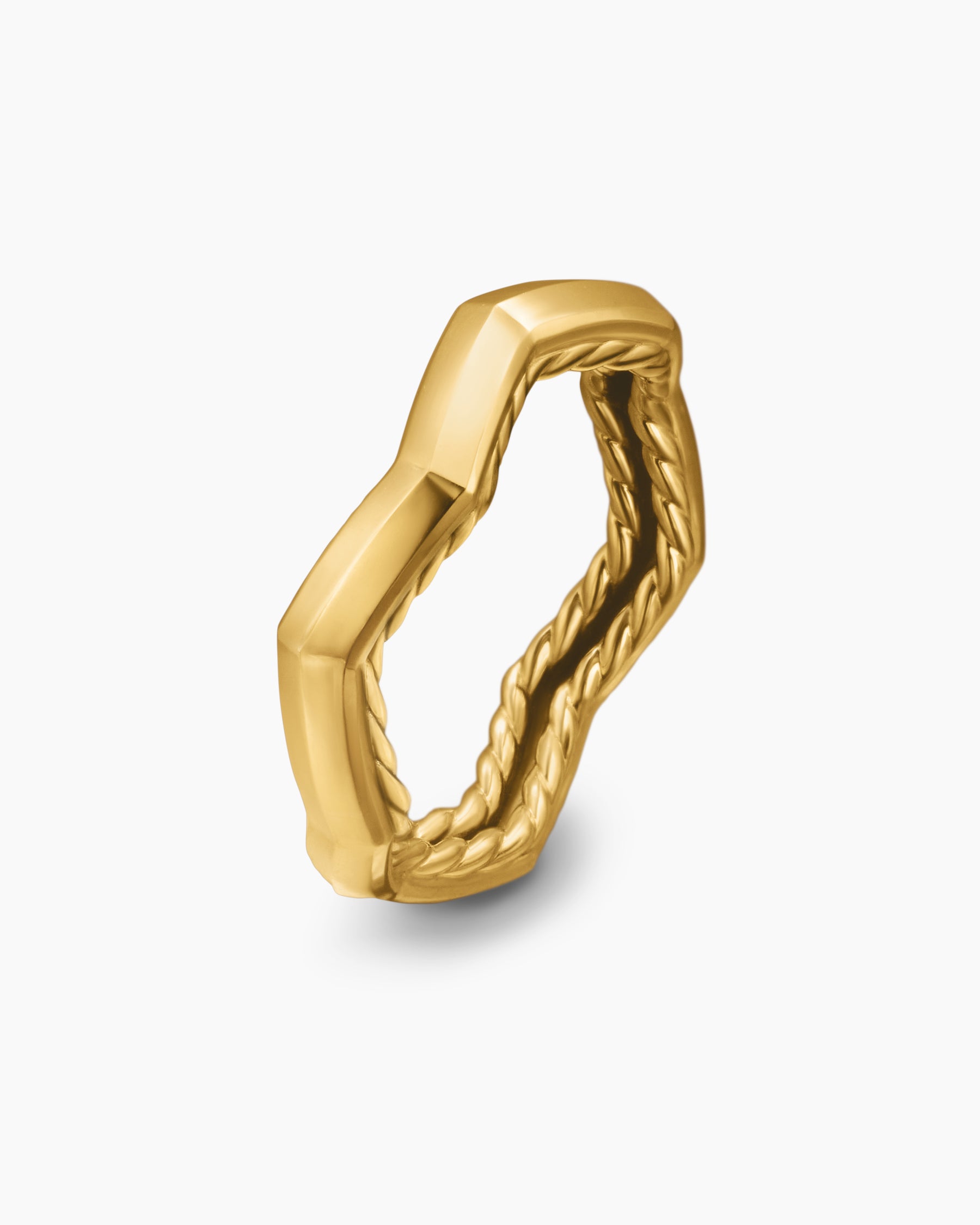 Zig Zag Stax Ring in 18K Yellow Gold, 3mm - Image 3