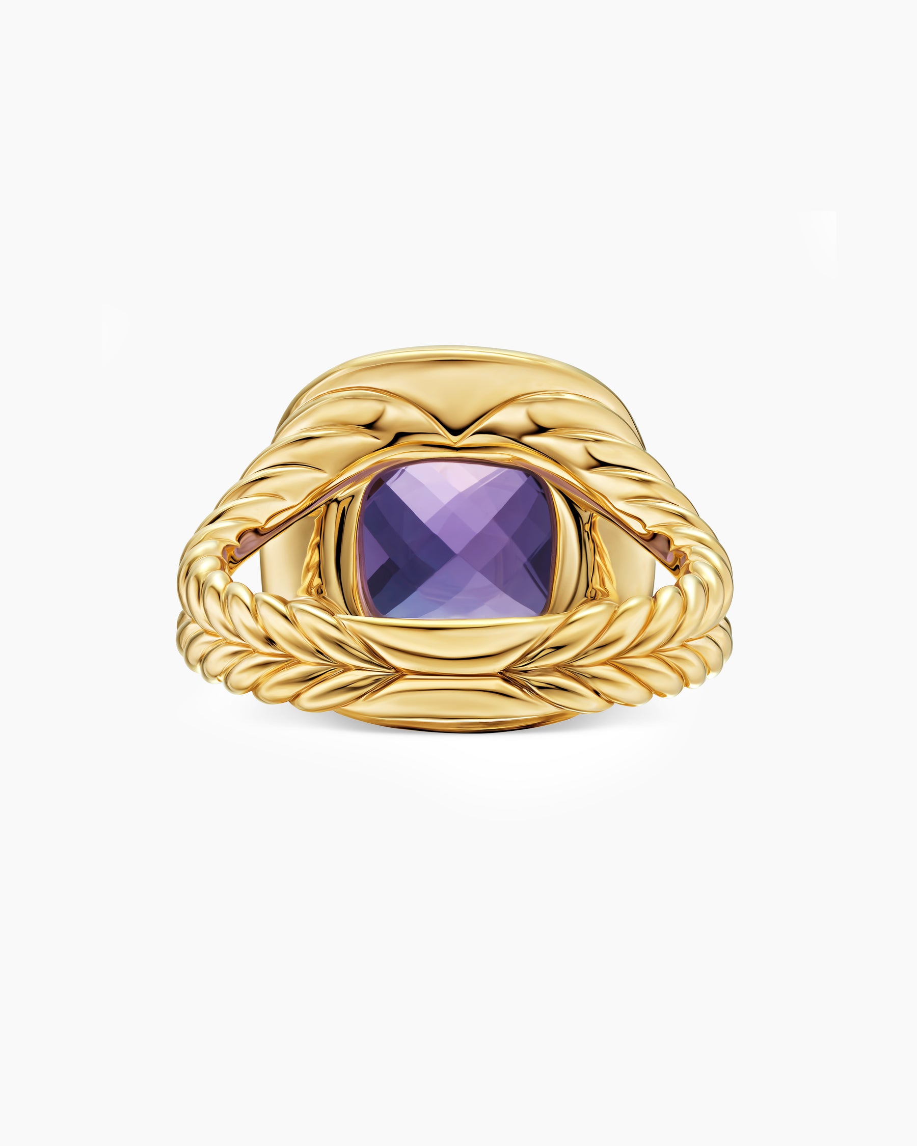 Albion Ring in 18K Yellow Gold with Amethyst and Diamonds, 11mm - Image 6