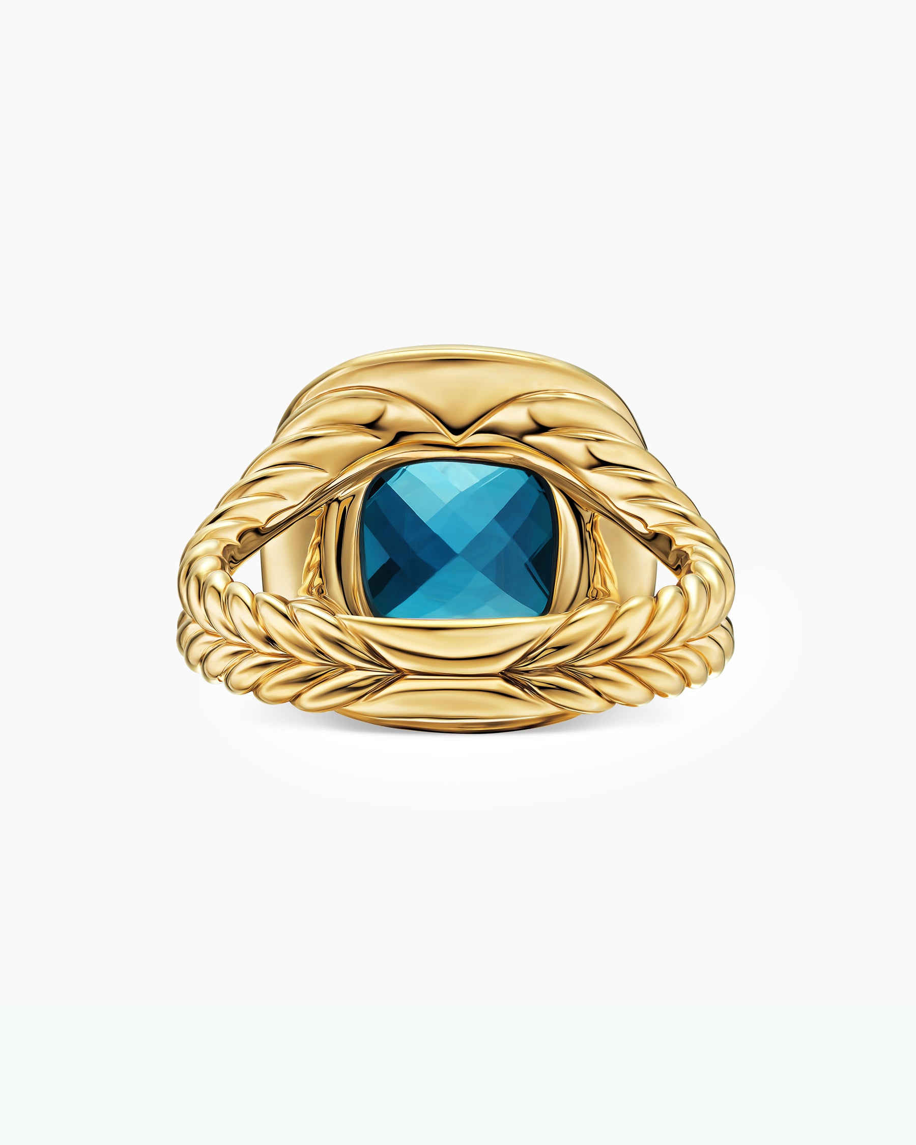 Albion Ring in 18K Yellow Gold with Hampton Blue Topaz and Diamonds, 11mm - Image 6