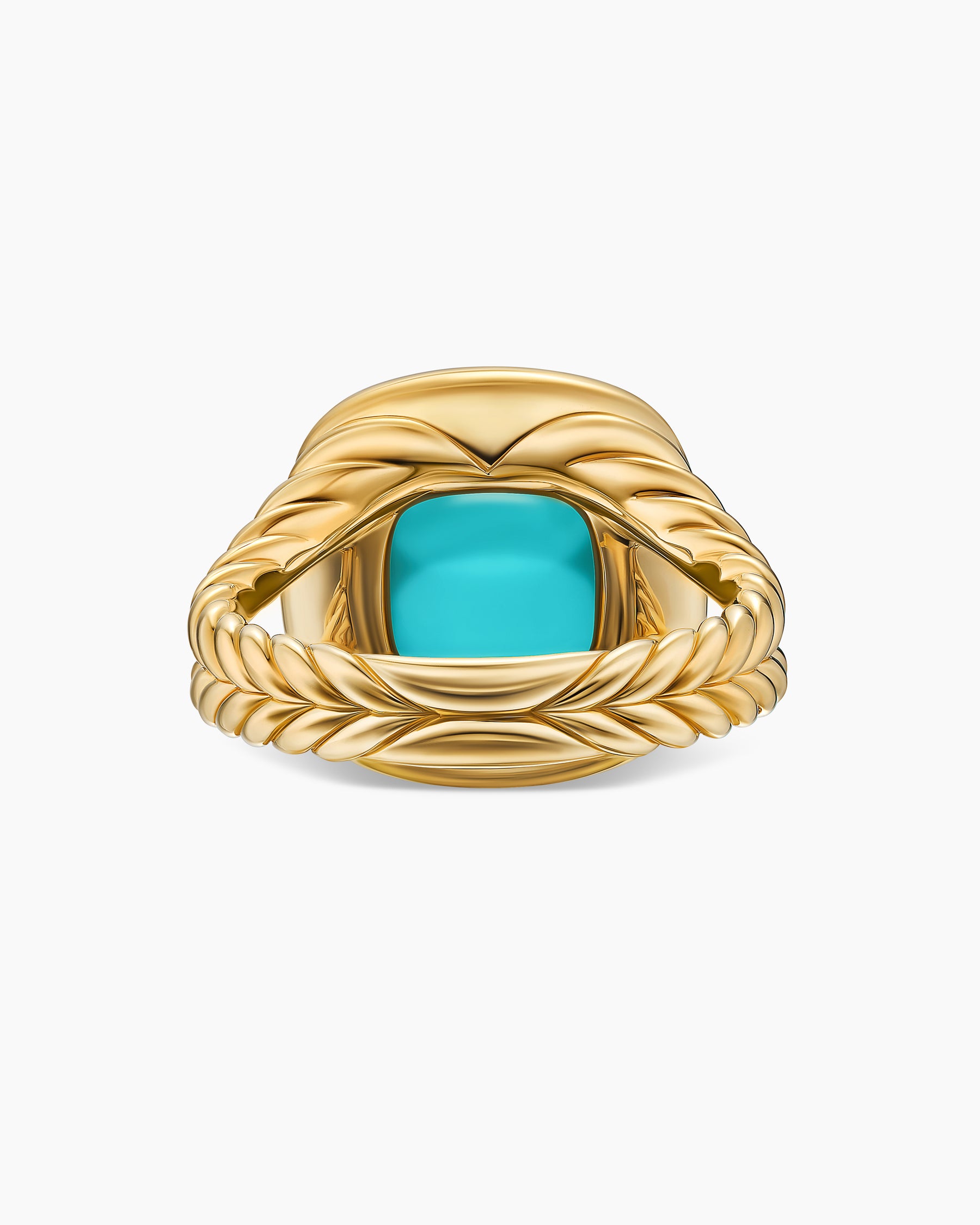 Albion Ring in 18K Yellow Gold with Turquoise and Diamonds, 11mm - Image 6
