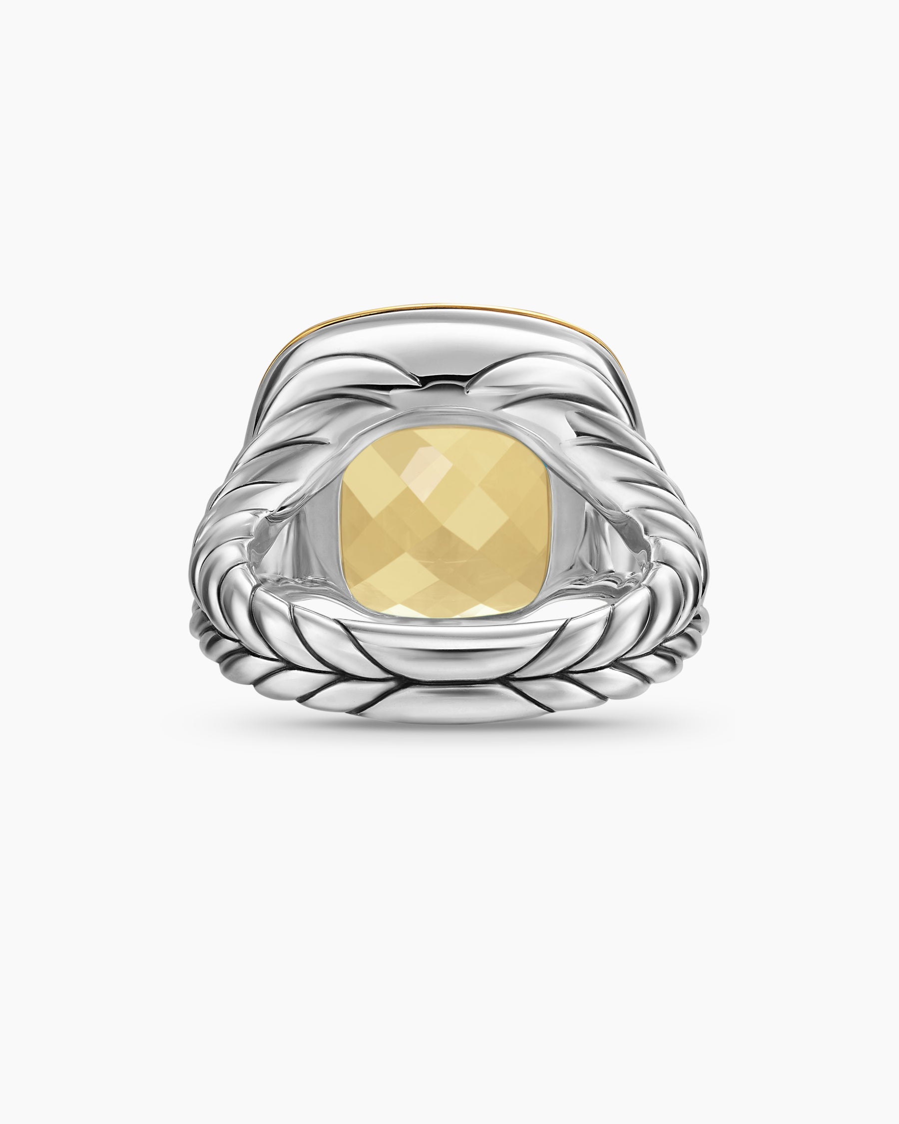 Albion Ring in Sterling Silver with 18K Yellow Gold and Champagne Citrine, 15mm - Image 6
