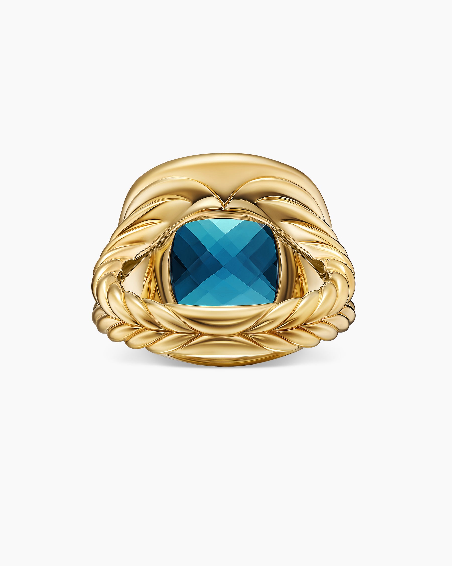 Albion Ring in 18K Yellow Gold with Hampton Blue Topaz and Diamonds, 15mm - Image 6