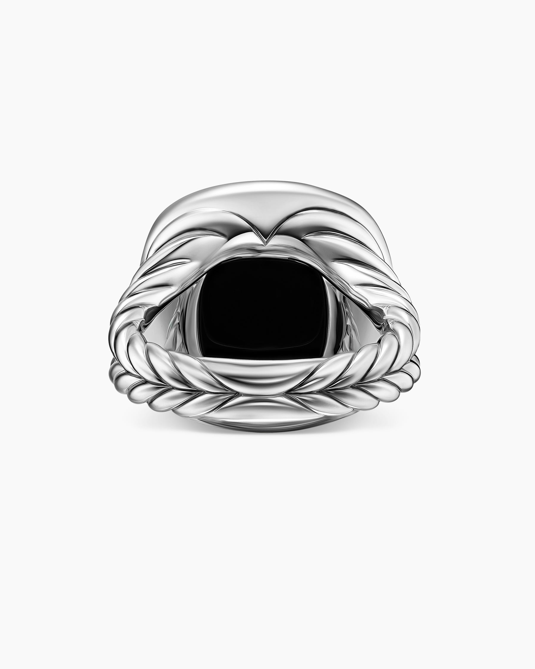 Albion Ring in Sterling Silver with Black Onyx and Diamonds, 15mm - Image 6