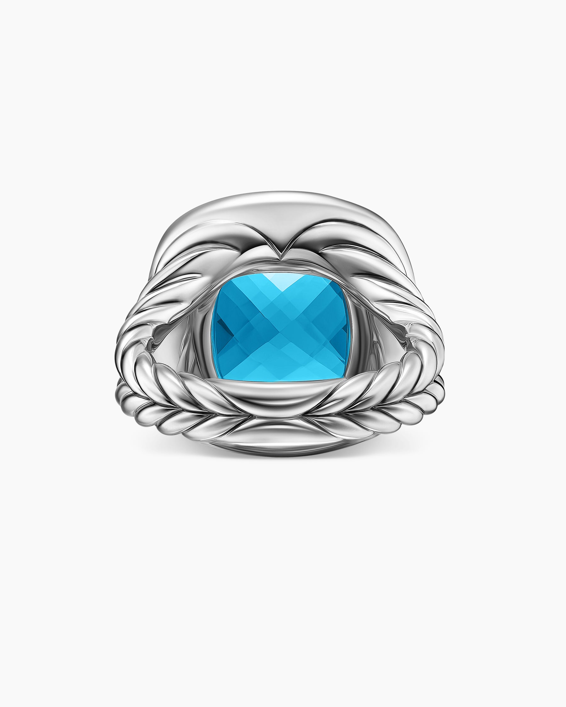 Albion Ring in Sterling Silver with Blue Topaz and Diamonds, 15mm - Image 6
