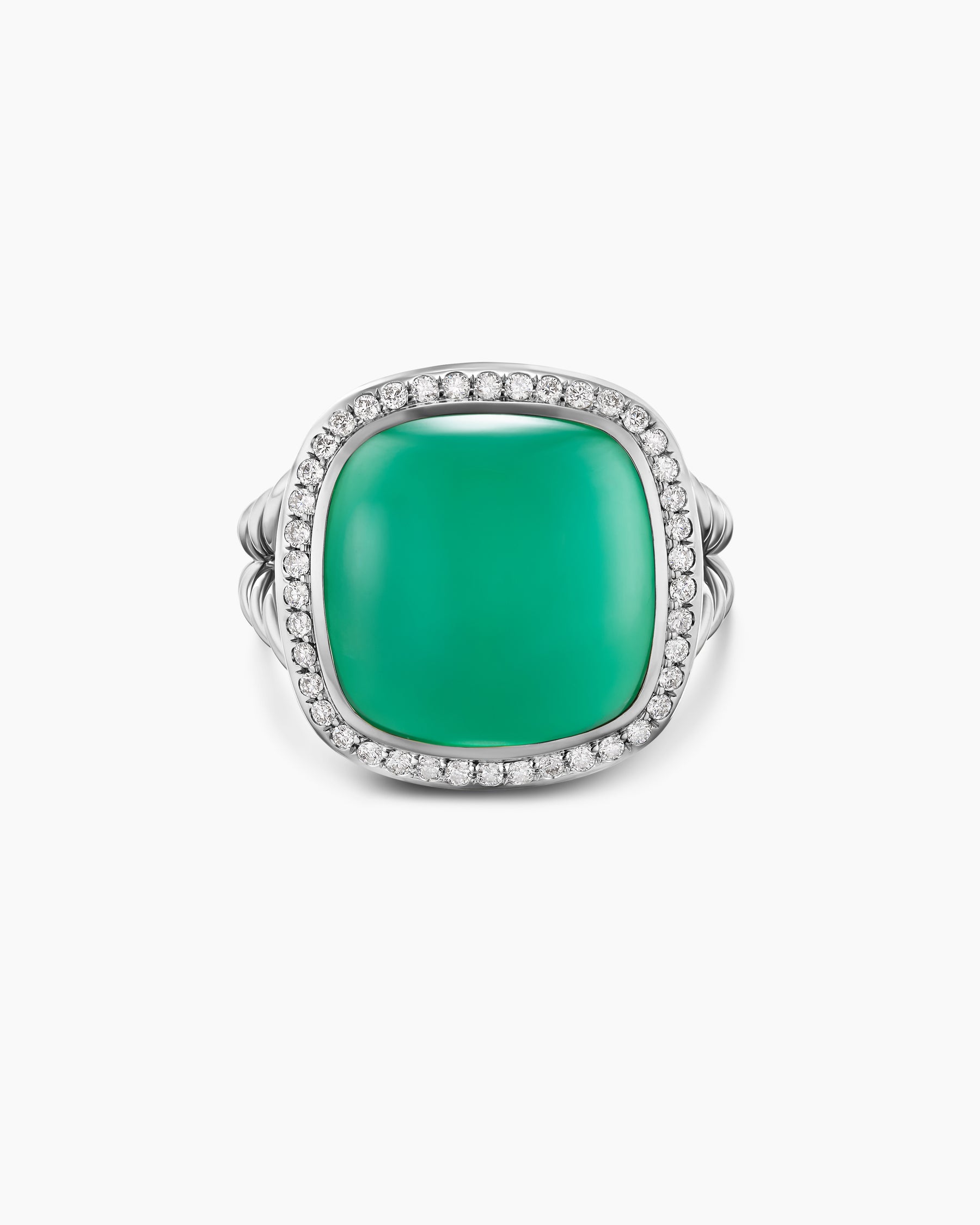 Albion Ring in Sterling Silver with Lagoon Orchid and Diamonds, 15mm - Image 3