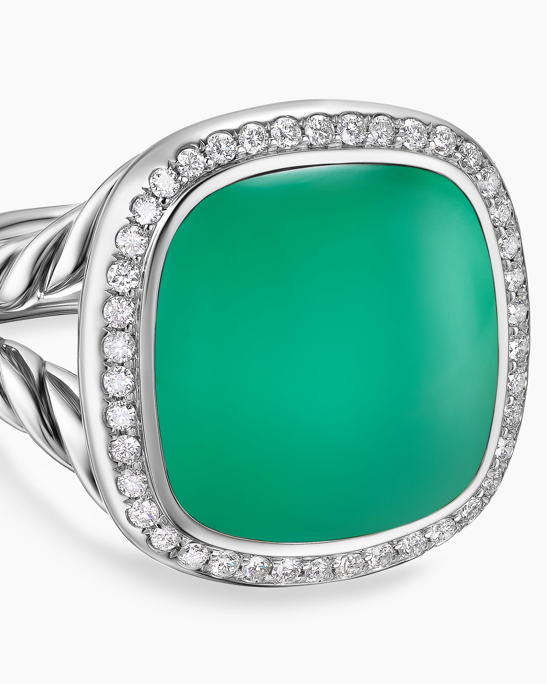 Albion Ring in Sterling Silver with Lagoon Orchid and Diamonds, 15mm - Image 4
