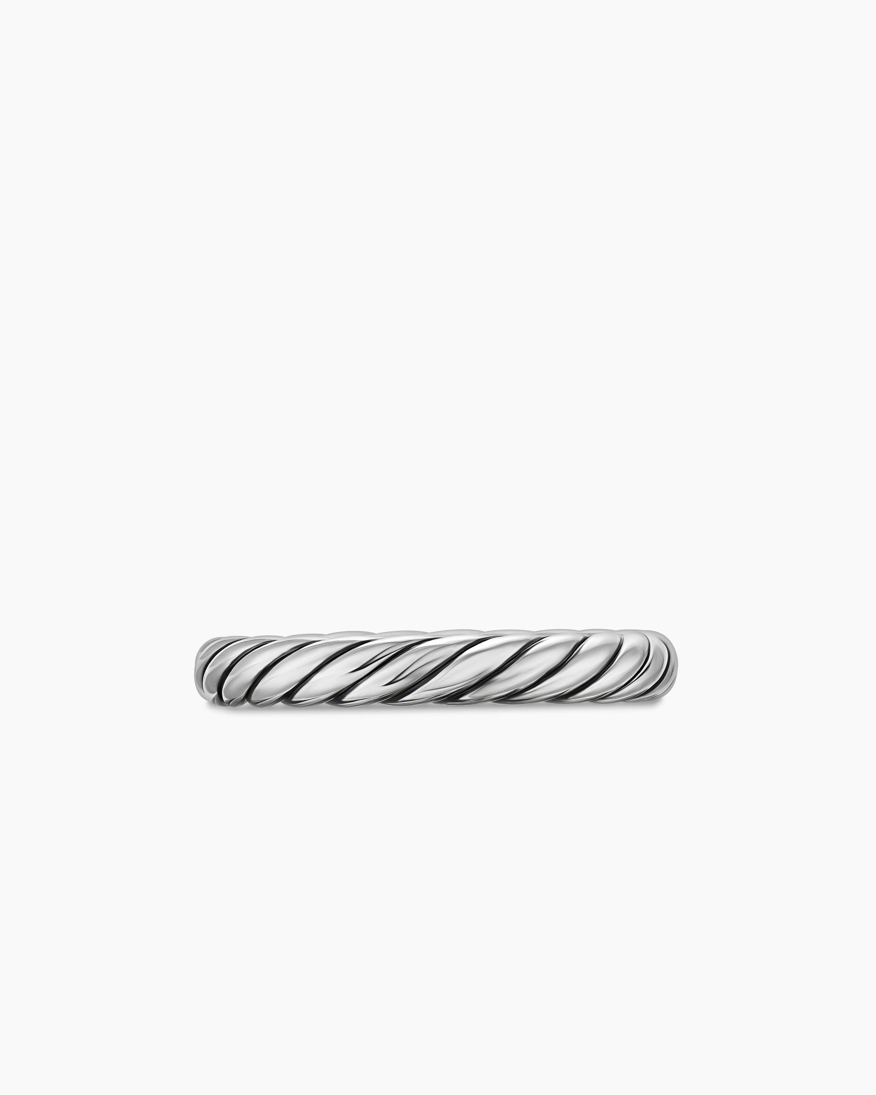 Cable Band Ring in Sterling Silver, 3.4mm - Image 4
