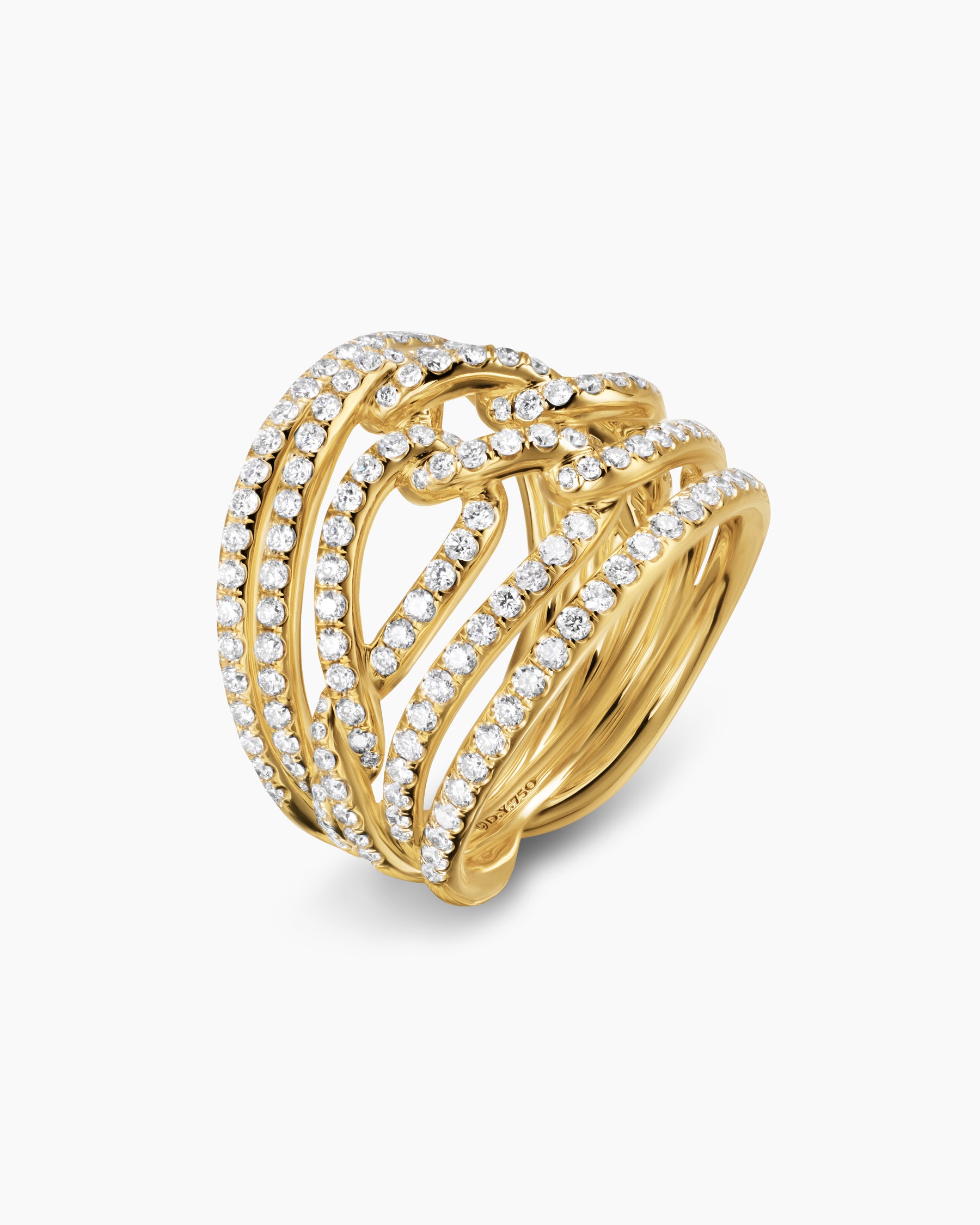 Wisteria Dome Ring in 18K Yellow Gold with Diamonds, 19.3mm - Image 3