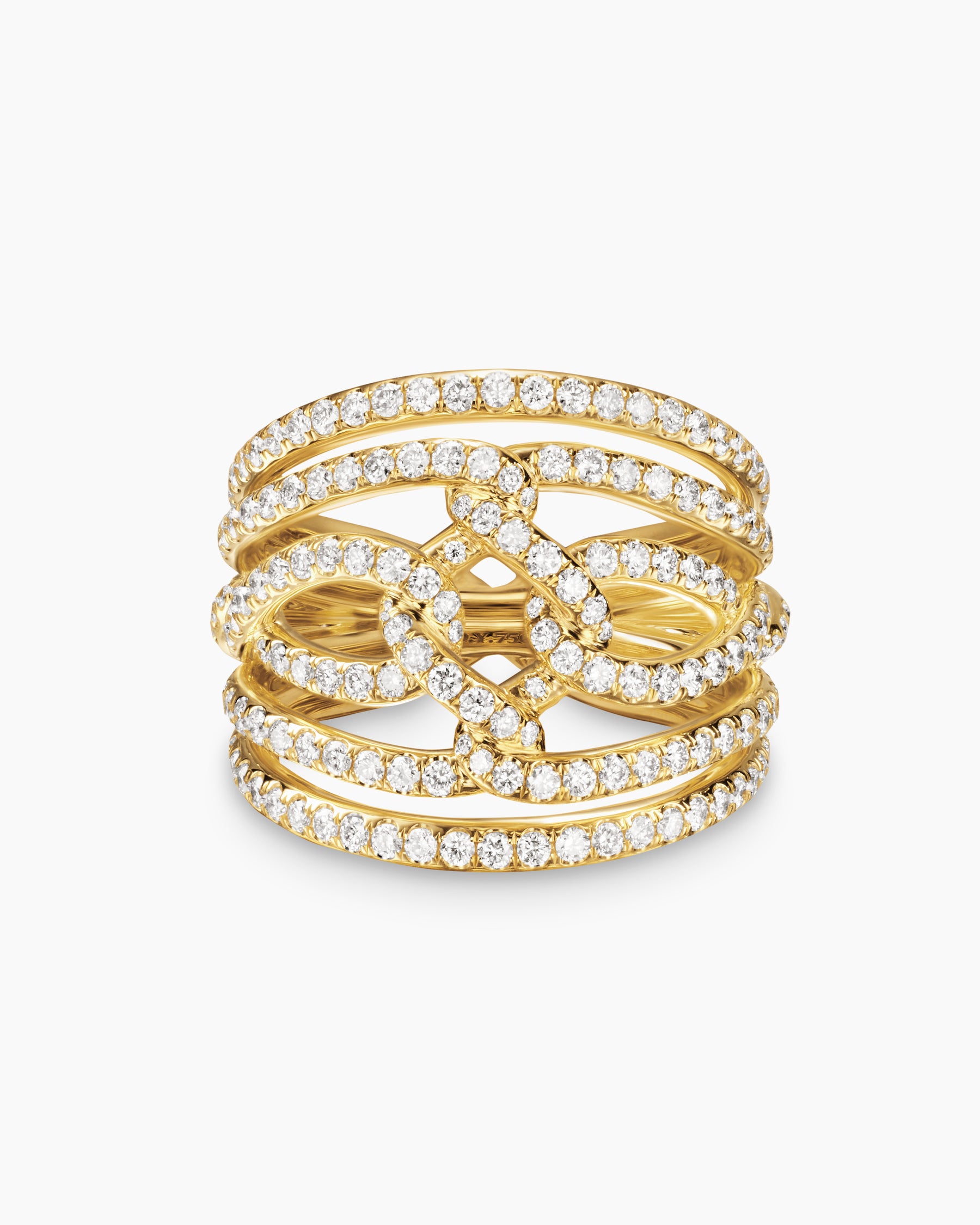 Wisteria Dome Ring in 18K Yellow Gold with Diamonds, 19.3mm - Image 4