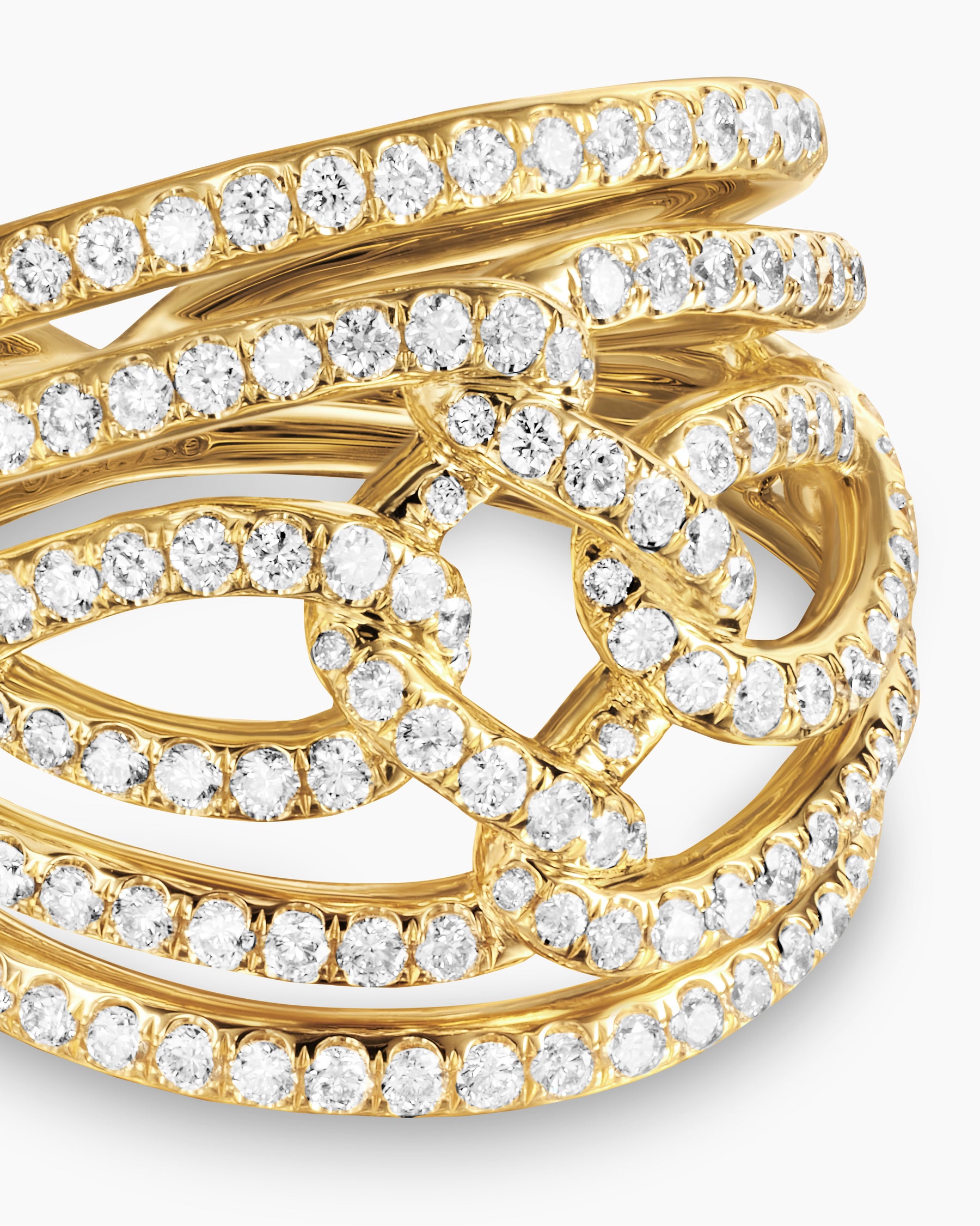 Wisteria Dome Ring in 18K Yellow Gold with Diamonds, 19.3mm - Image 5