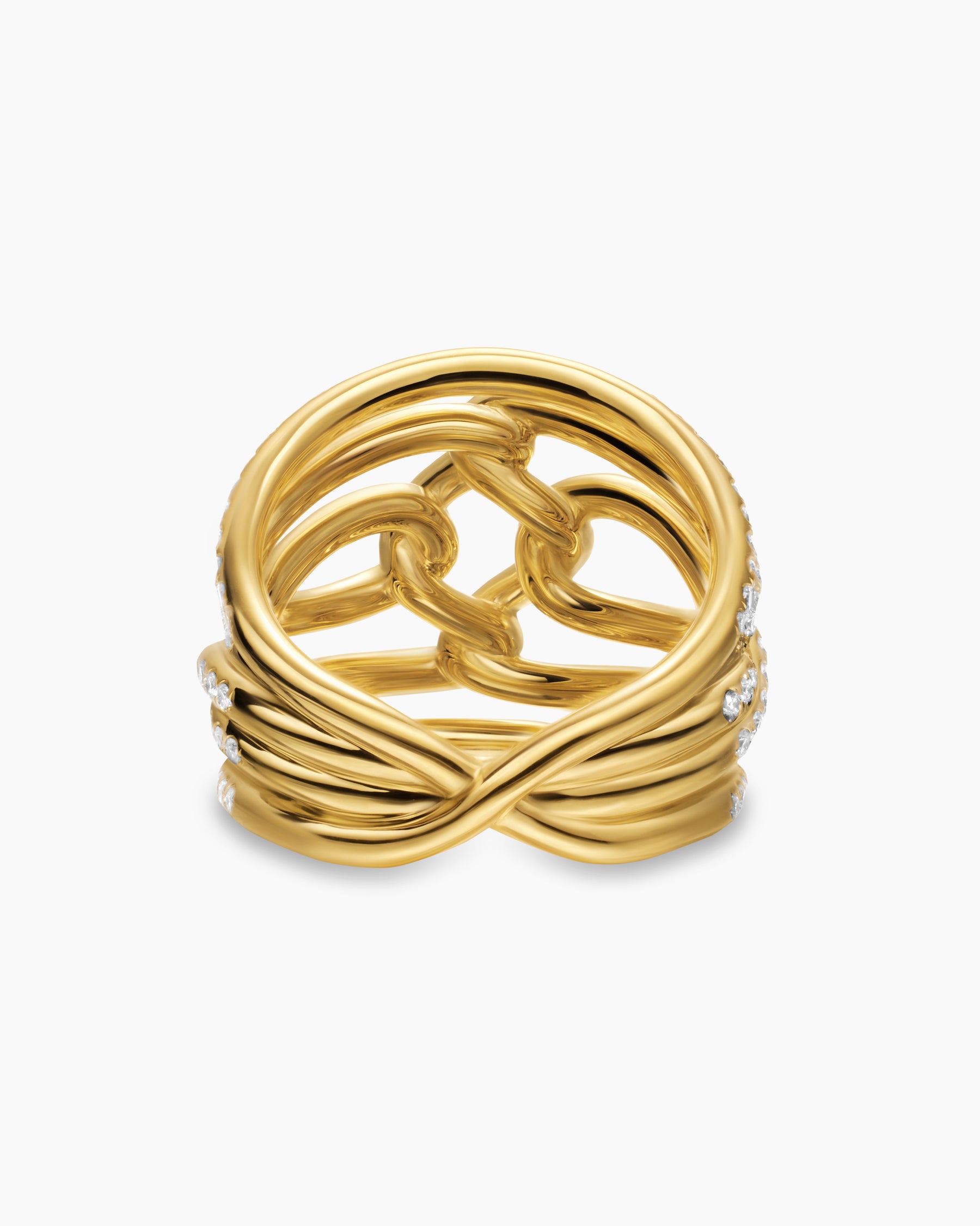 Wisteria Dome Ring in 18K Yellow Gold with Diamonds, 19.3mm - Image 6