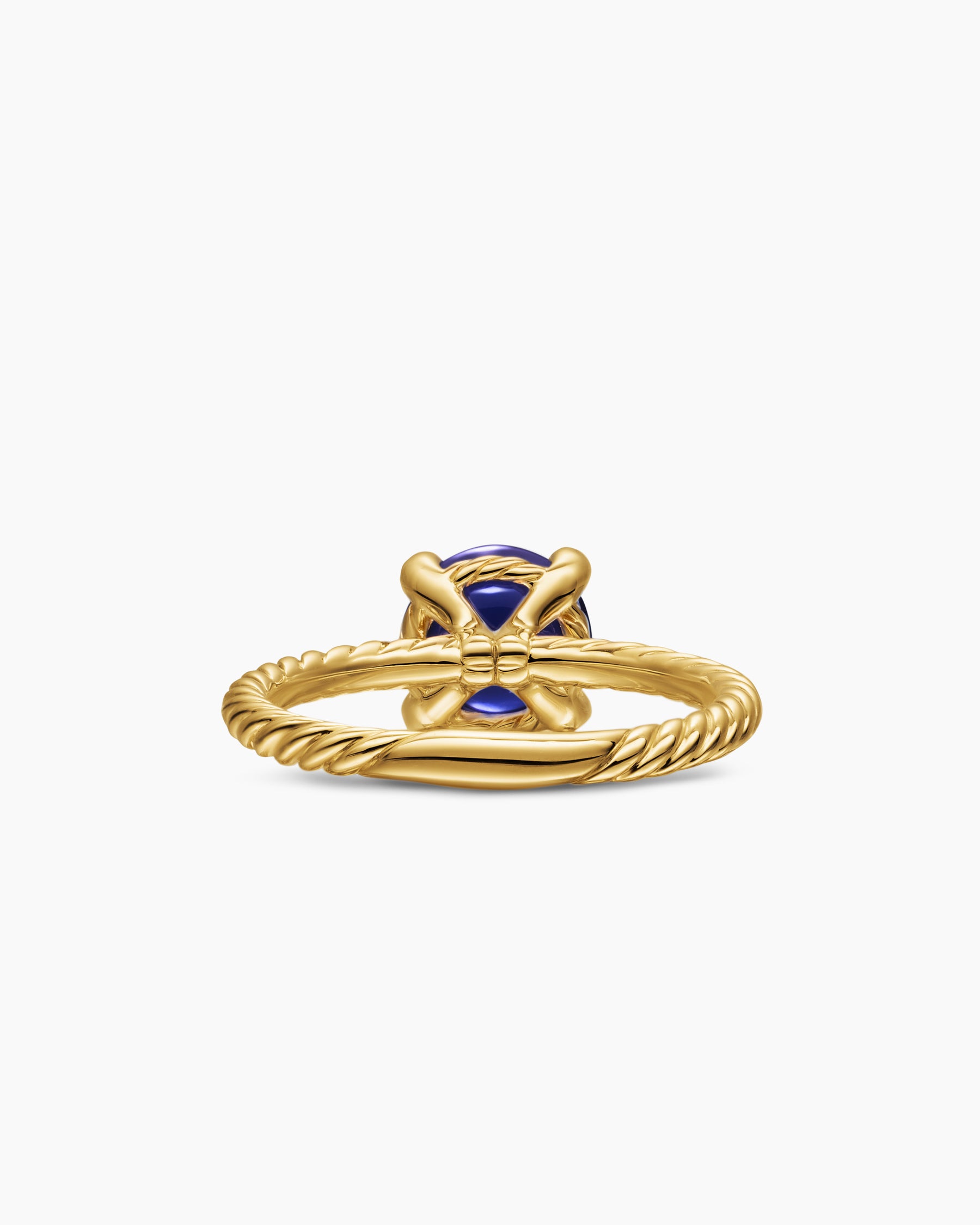 Petite Chatelaine Ring in 18K Yellow Gold with Iolite and Diamonds, 8mm - Image 6