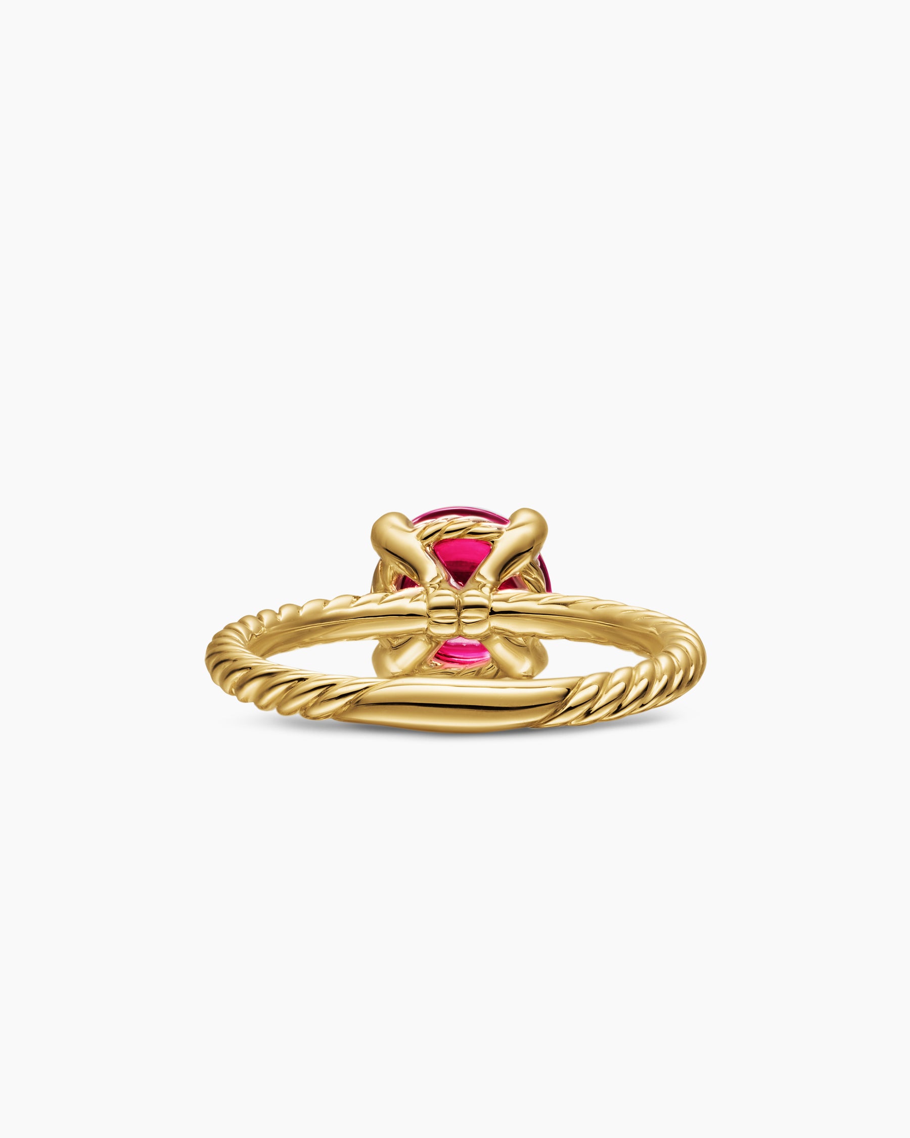 Petite Chatelaine Ring in 18K Yellow Gold with Rhodolite Garnet and Diamonds, 8mm - Image 6