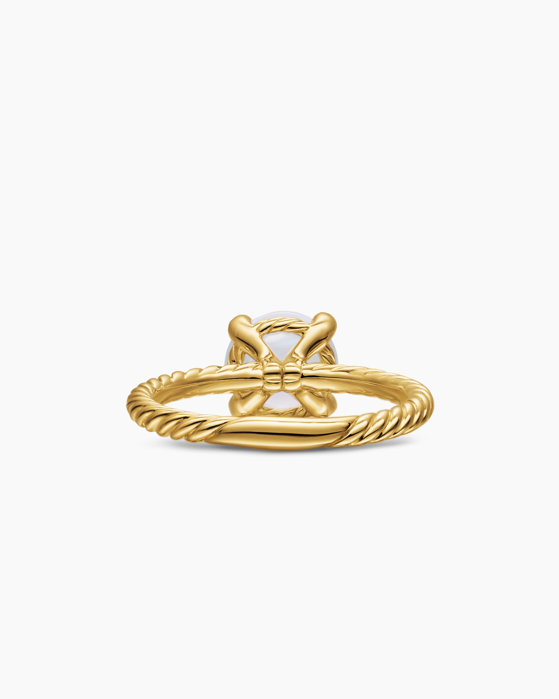 Petite Chatelaine Ring in 18K Yellow Gold with Blue Moonstone and Diamonds, 8mm - Image 6