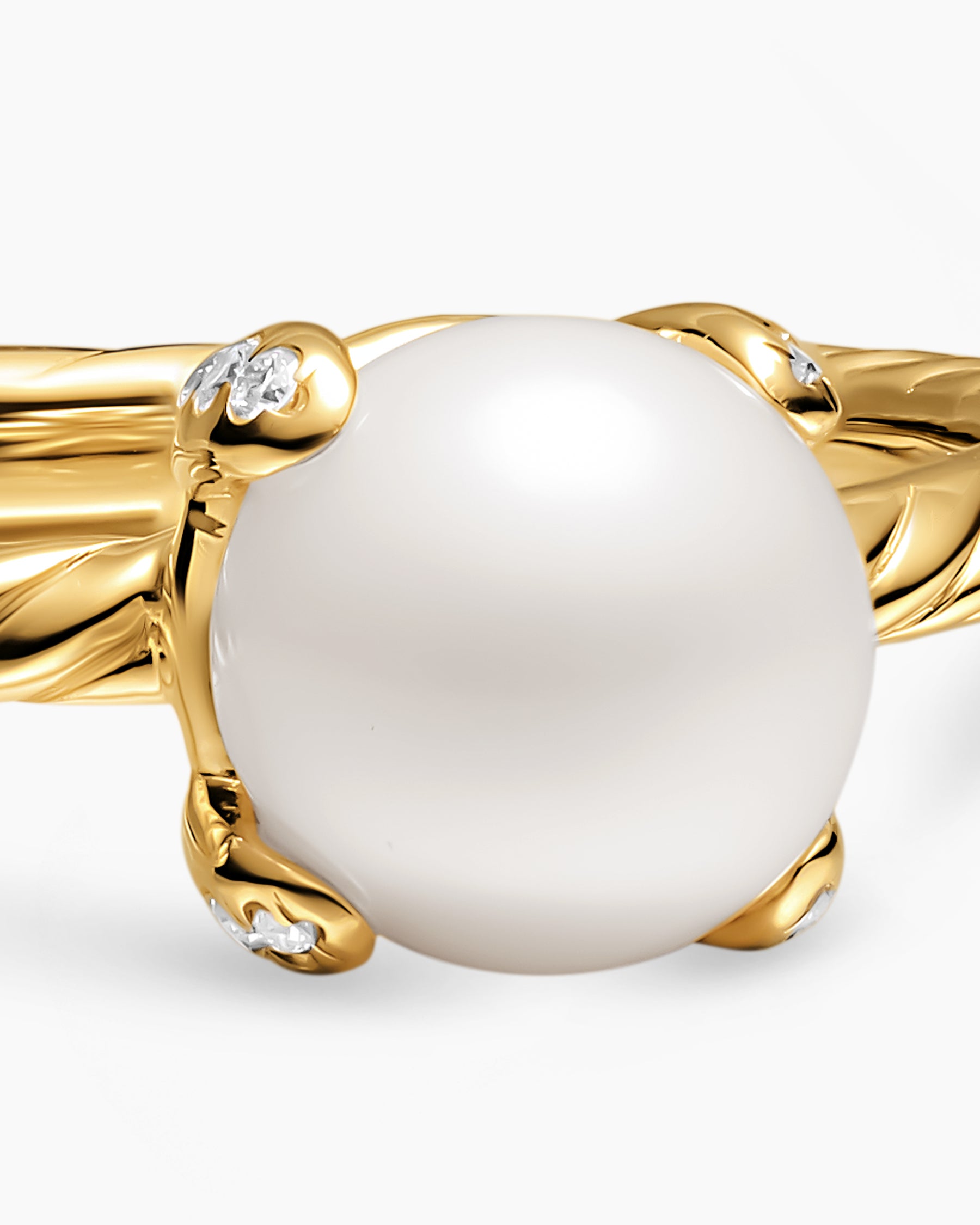 Pearl Classics Ring in 18K Yellow Gold with Diamonds, 2mm - Image 4