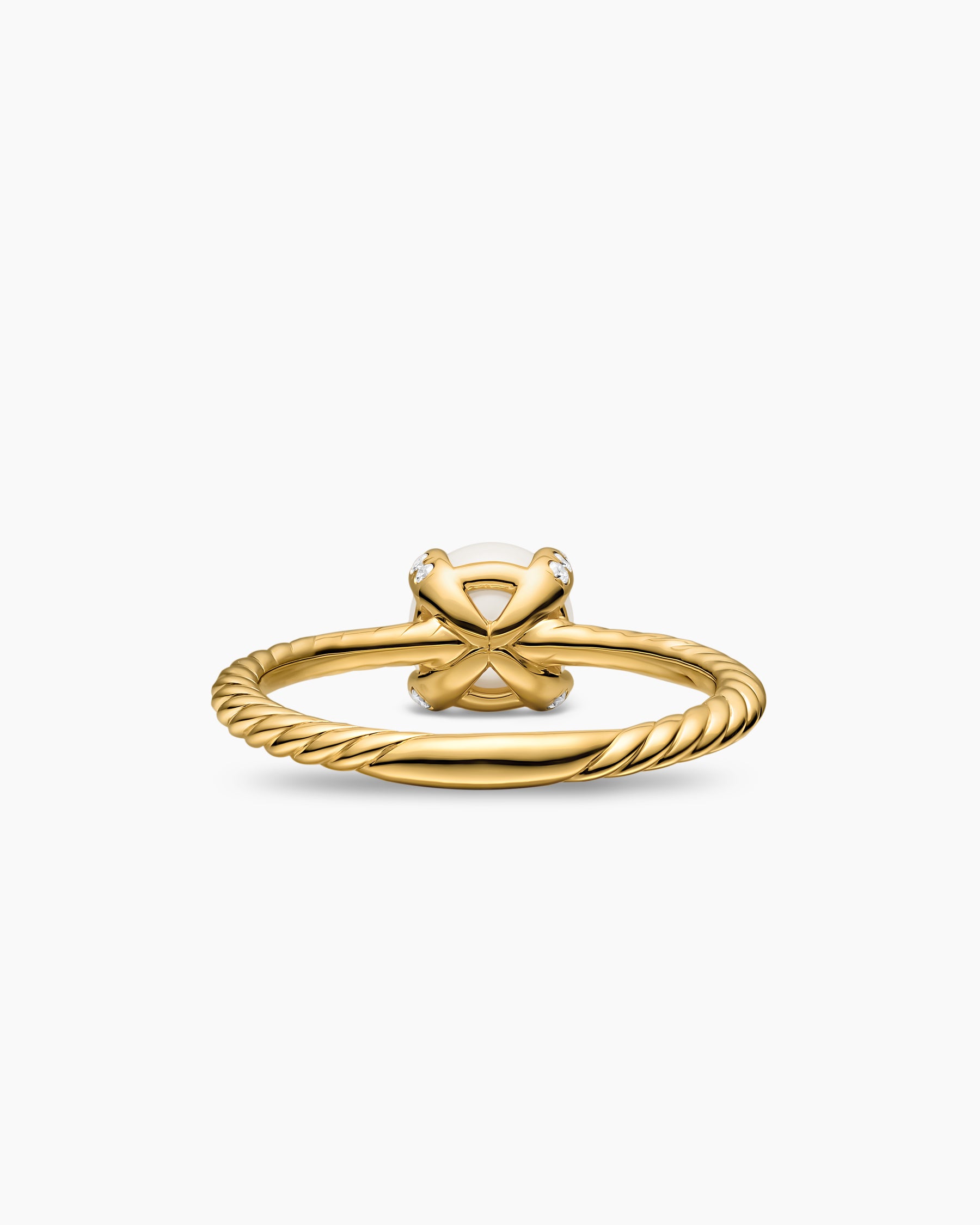 Pearl Classics Ring in 18K Yellow Gold with Diamonds, 2mm - Image 5