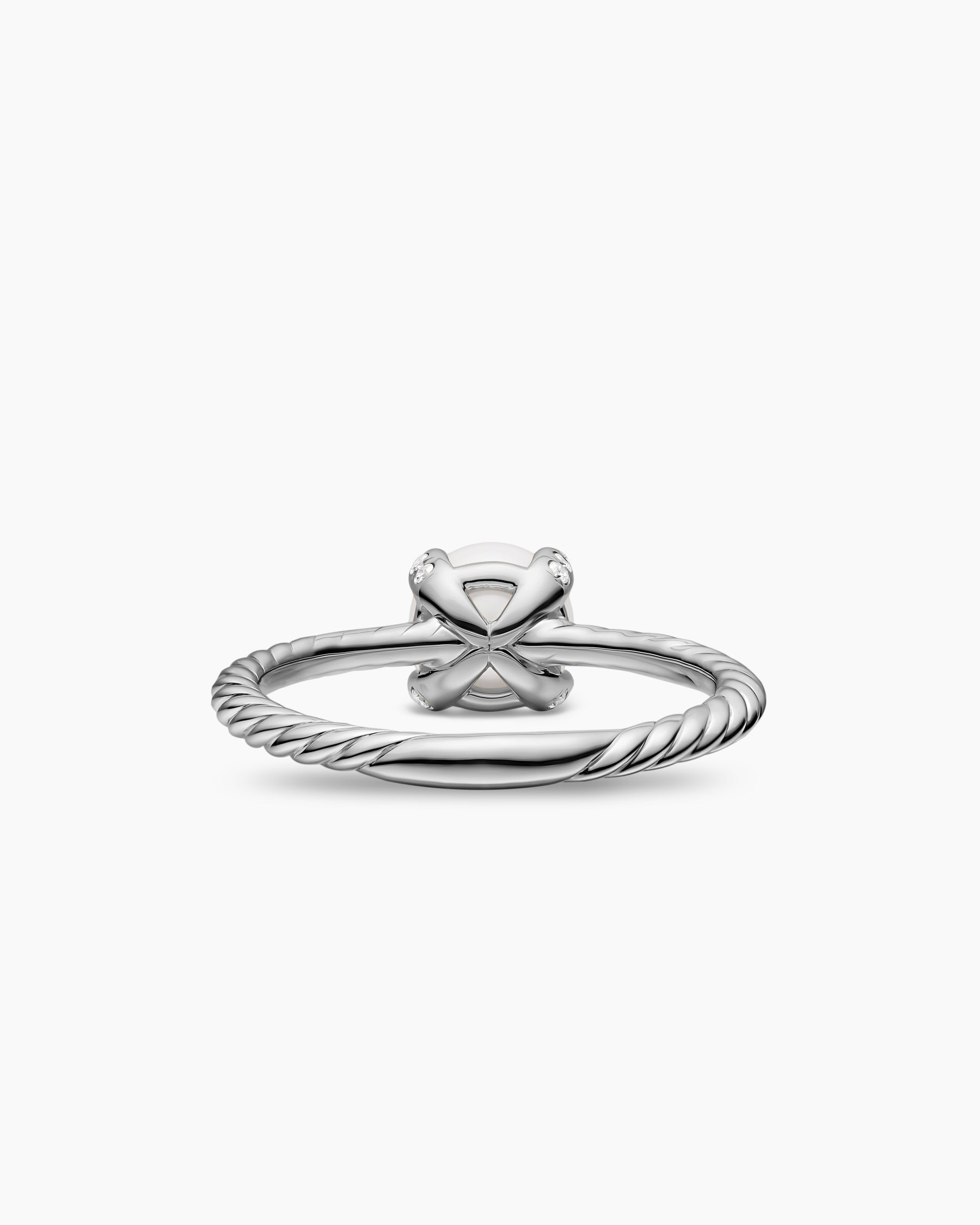 Pearl Classics Ring in Sterling Silver with Diamonds, 2mm - Image 5