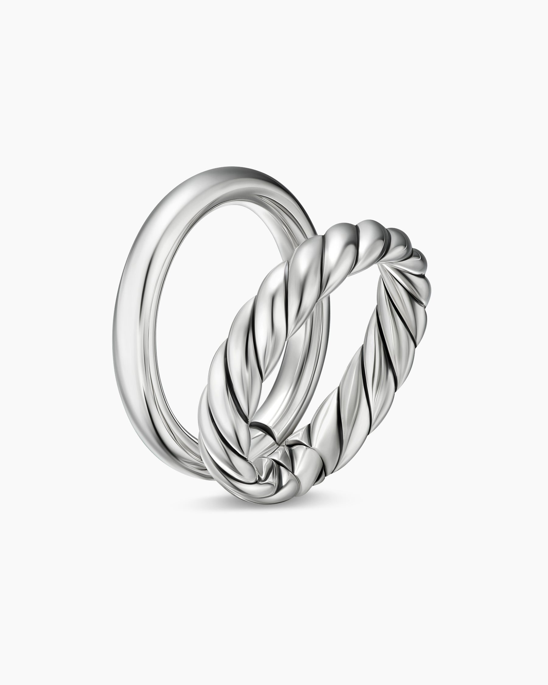 DY Mercer Two Row Ring in Sterling Silver, 8mm - Image 3