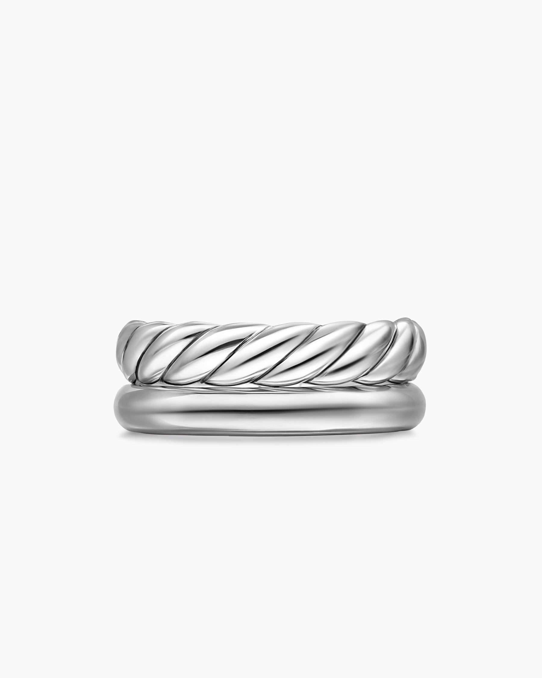 DY Mercer Two Row Ring in Sterling Silver, 8mm - Image 4