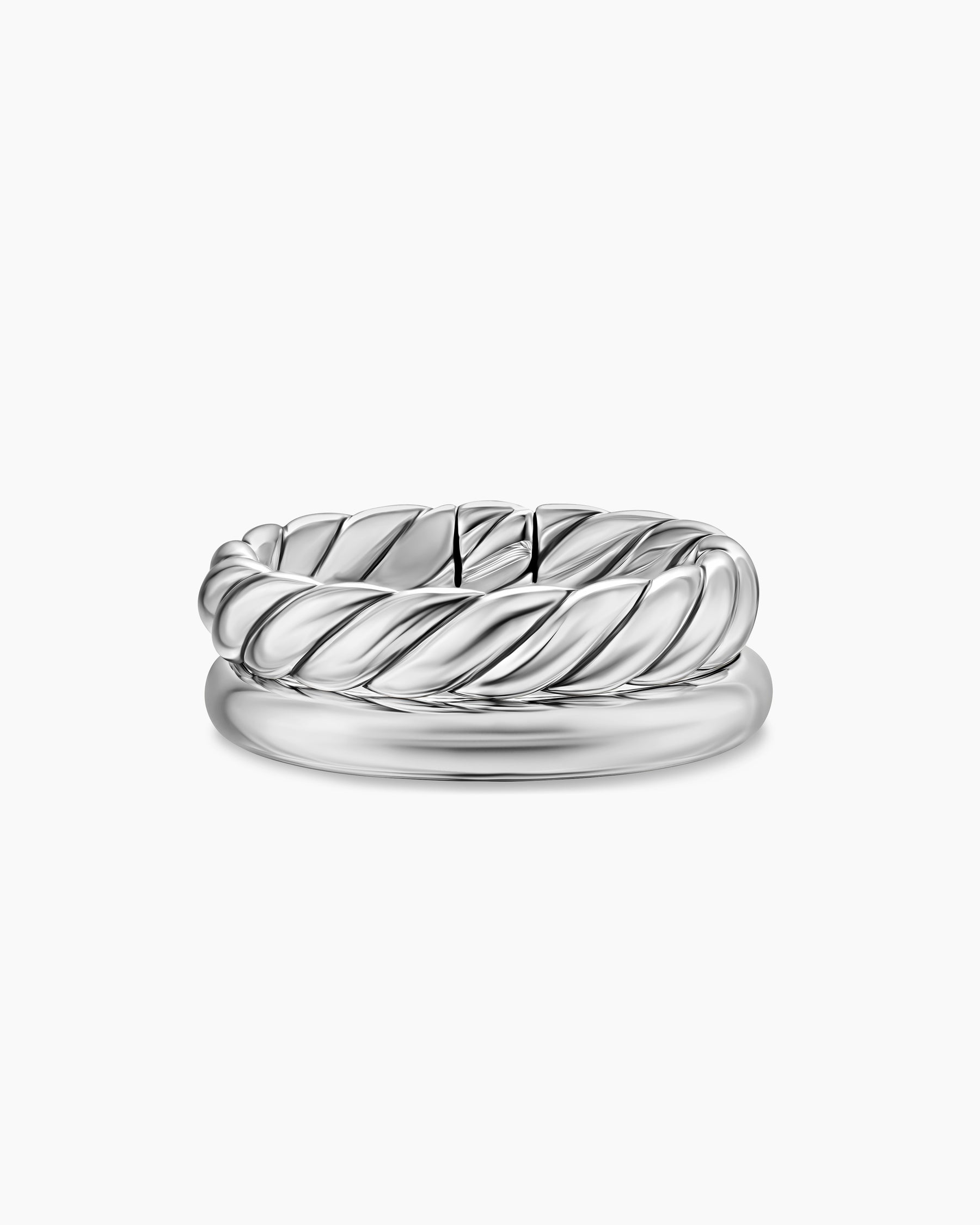 DY Mercer Two Row Ring in Sterling Silver, 8mm