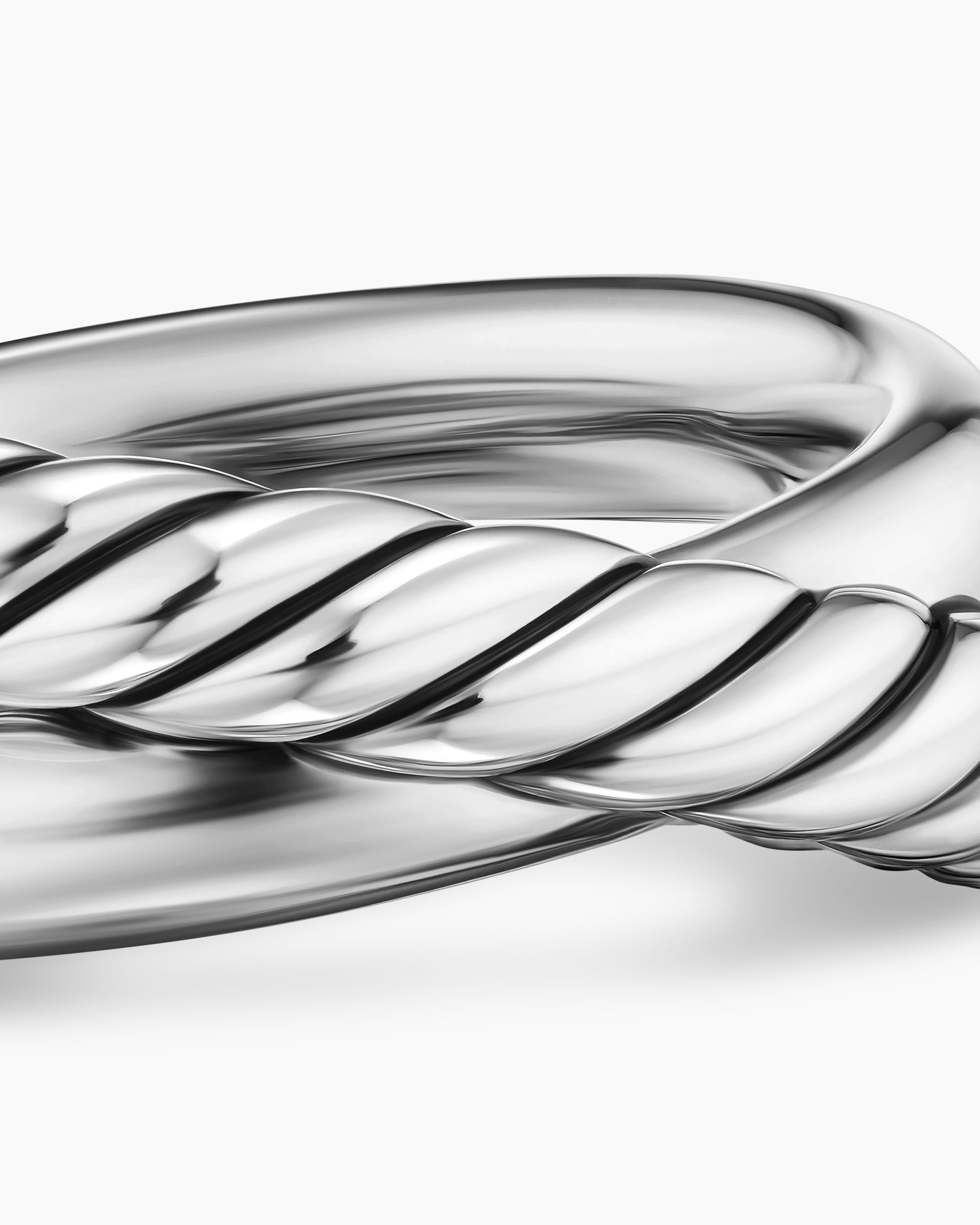 Crossover Two Row Ring in Sterling Silver, 7.4mm - Image 6