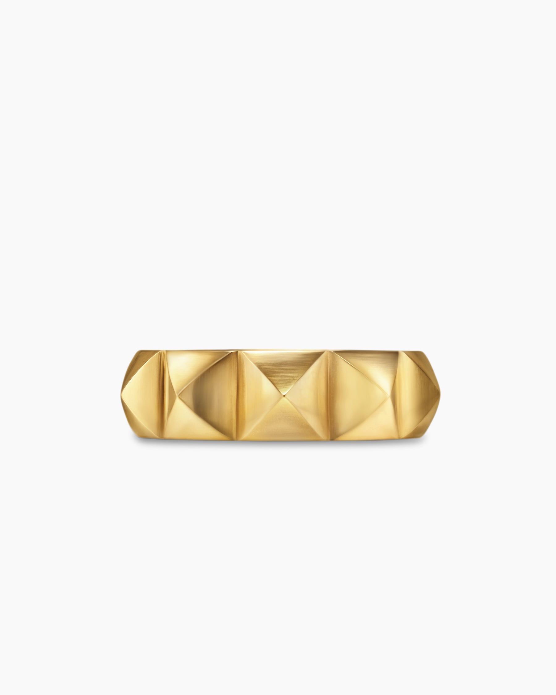 Pyramid Band Ring in 18K Yellow Gold, 6.5mm - Image 4